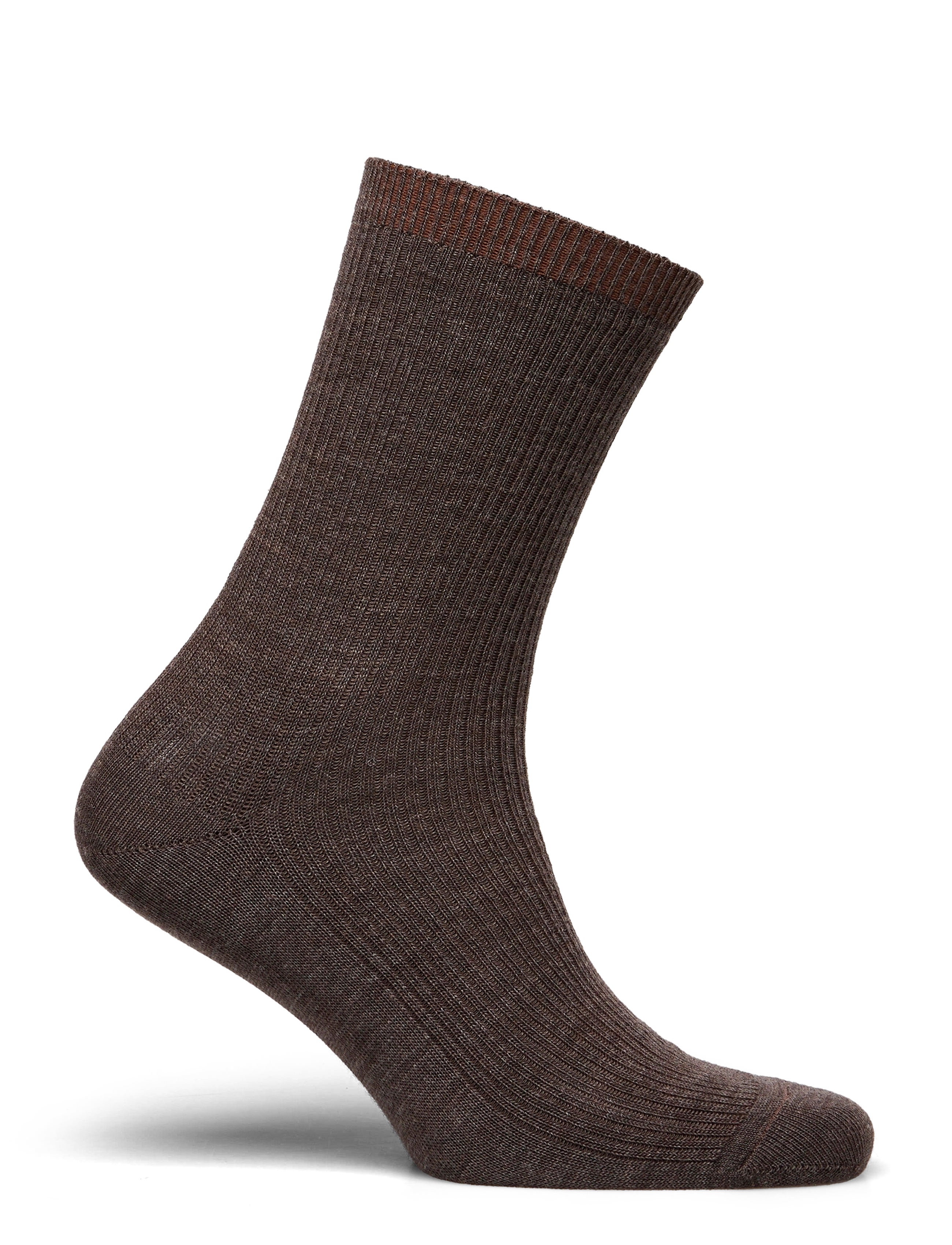 mp Denmark - Fine wool rib socks - normale socken - dark brown - 1
