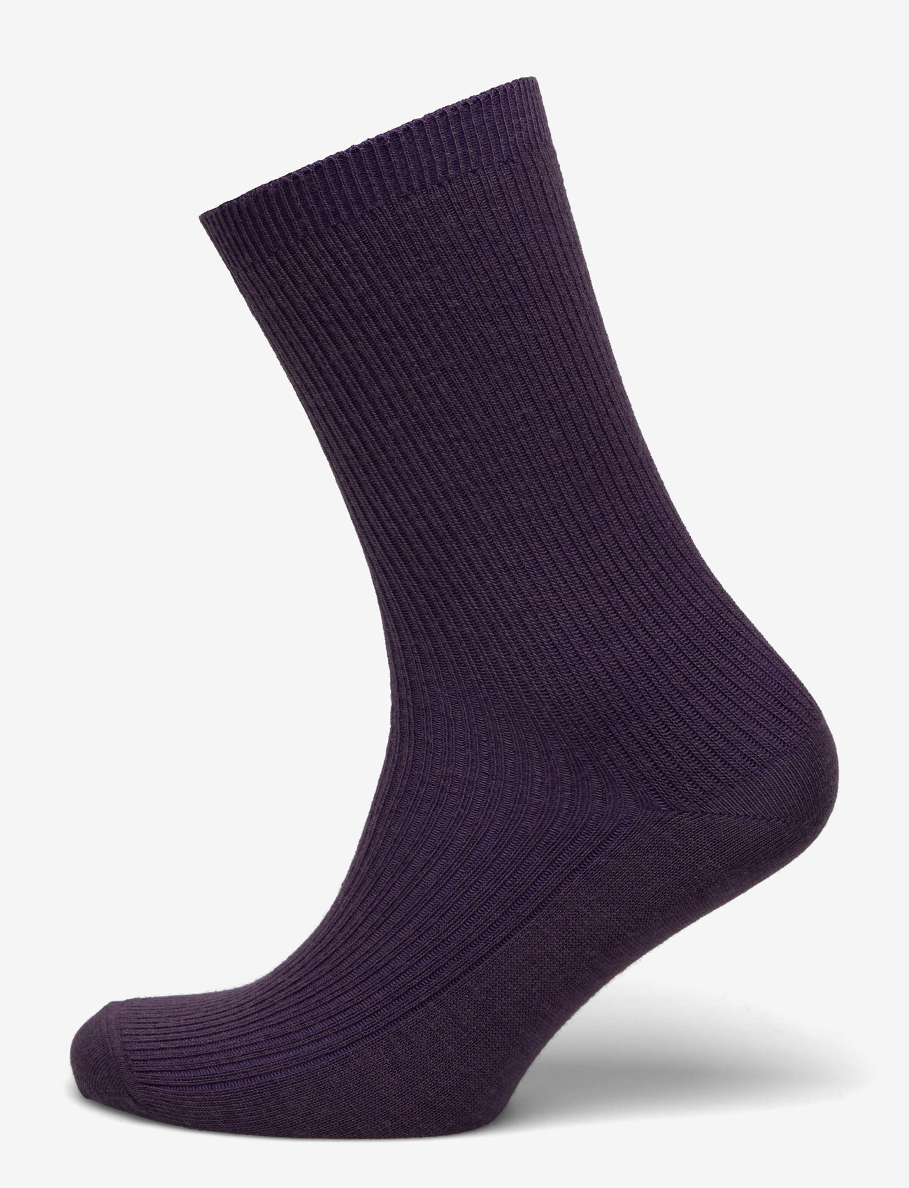 mp Denmark - Fine wool rib socks - dark purple - 0