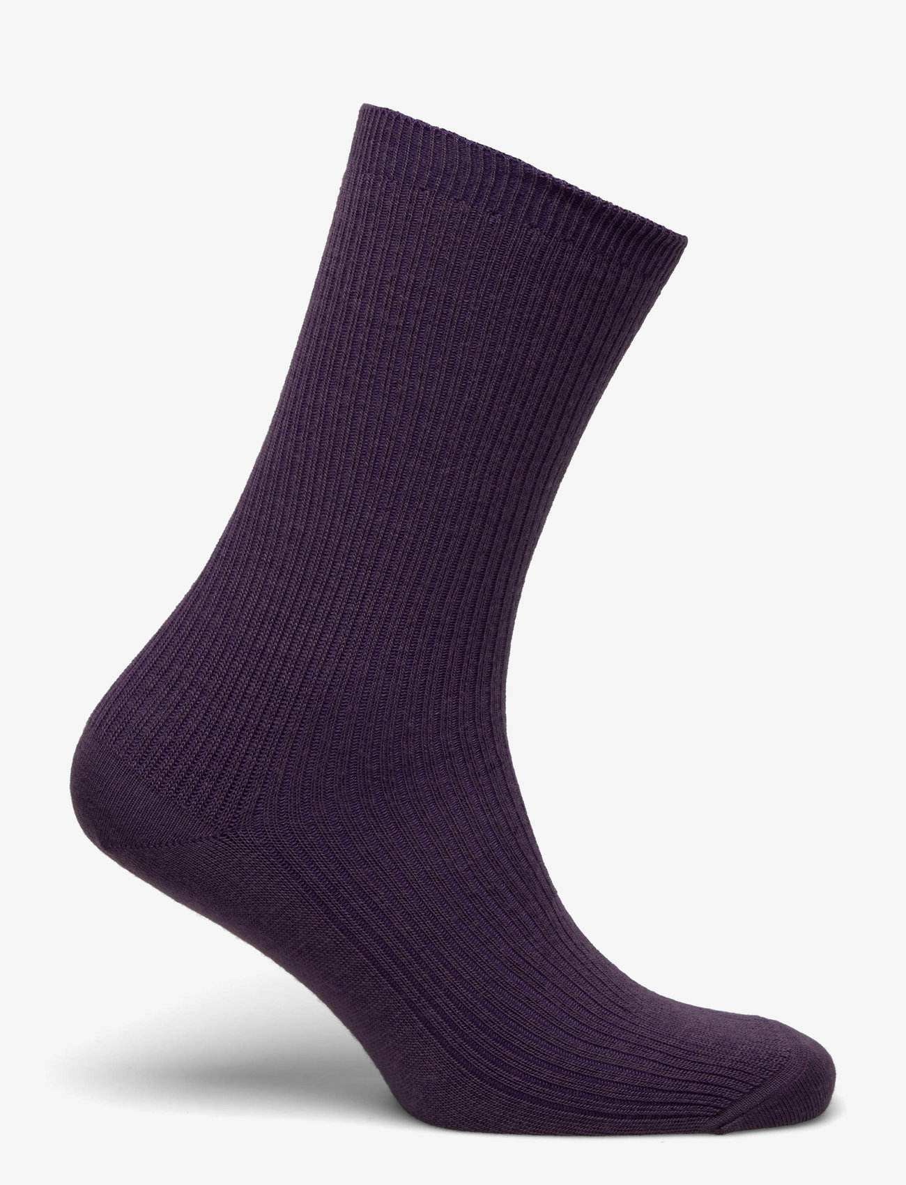 mp Denmark - Fine wool rib socks - dark purple - 1