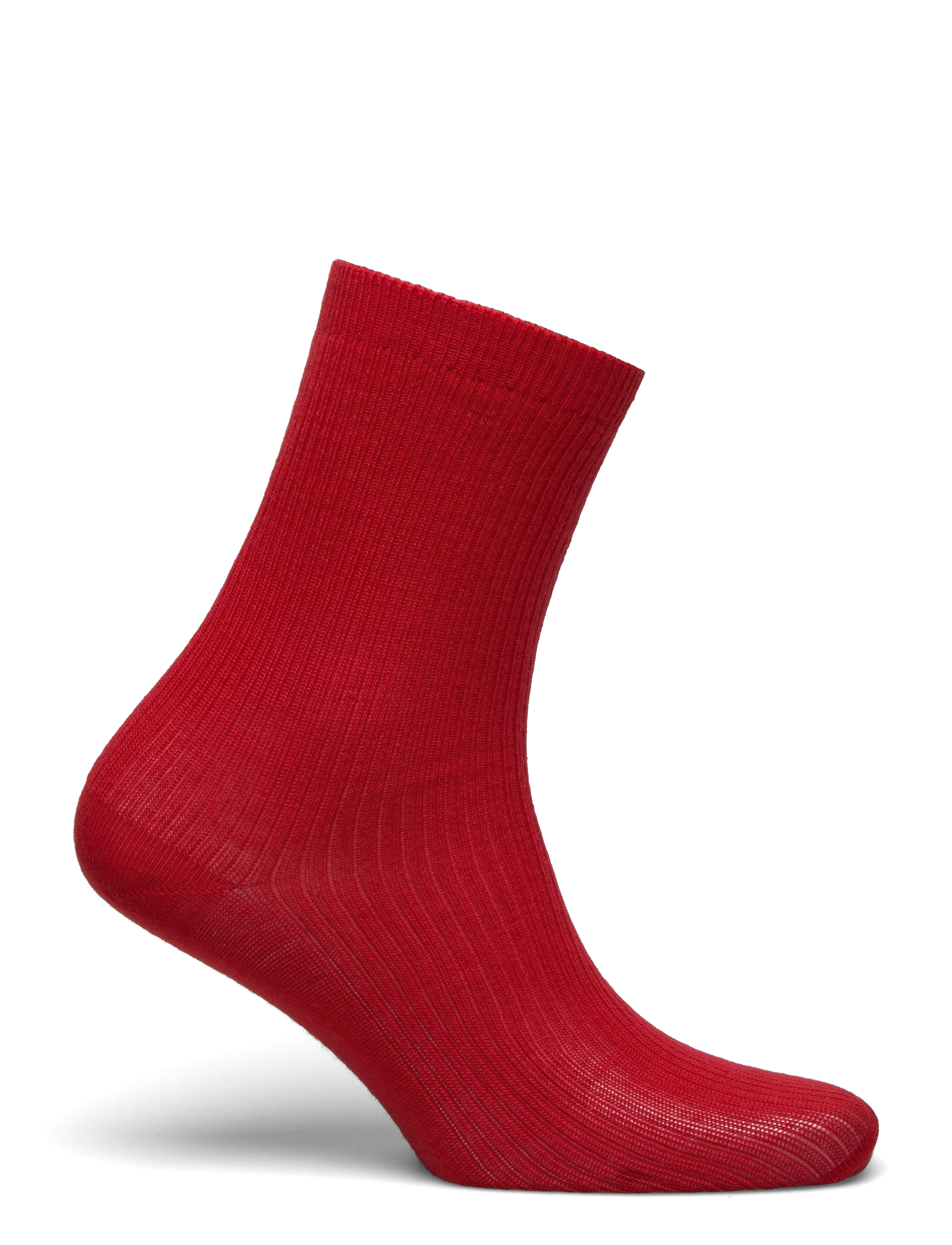 mp Denmark - Fine wool rib socks - tomato - 1