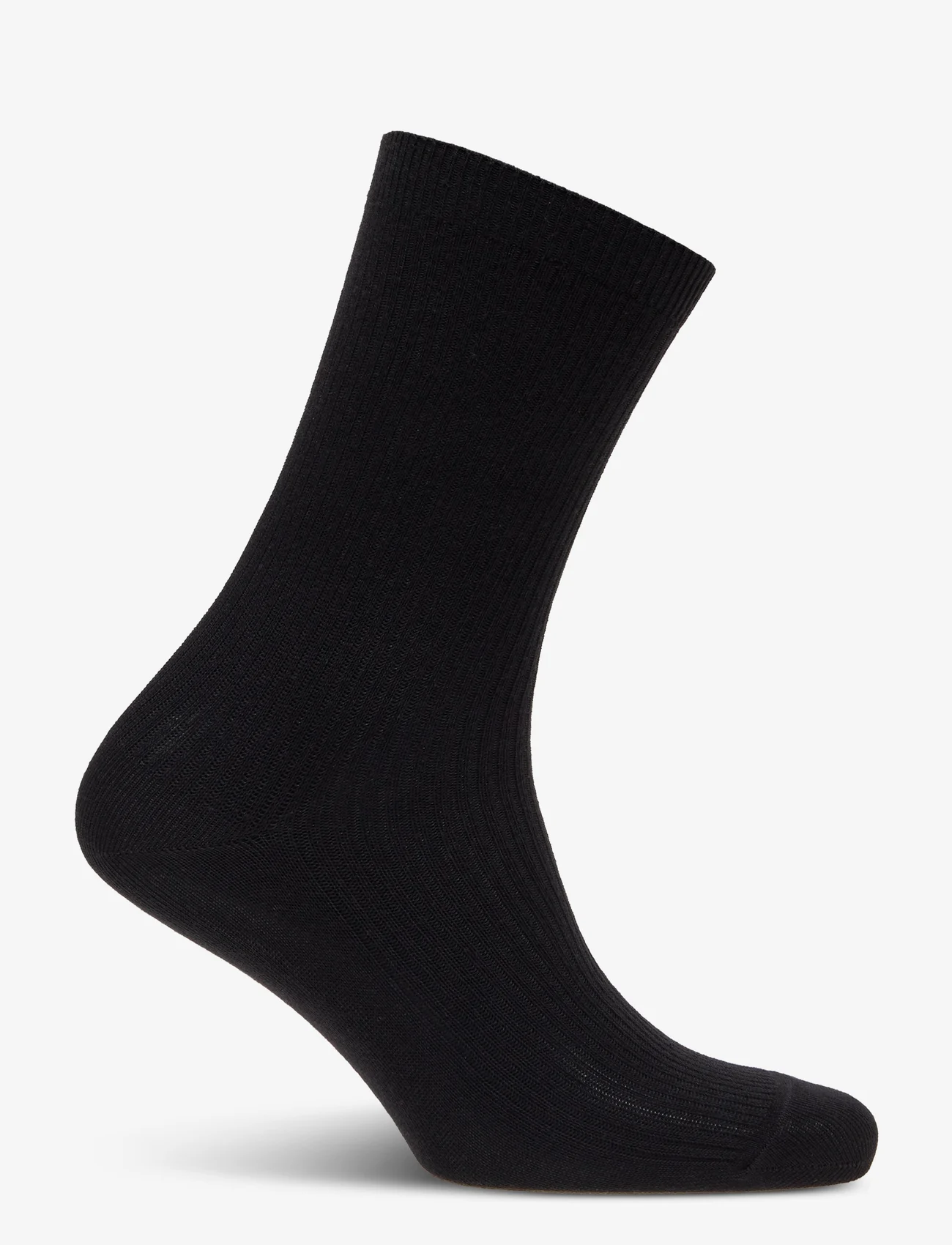 mp Denmark - Fine cotton rib socks - lägsta priserna - black - 1