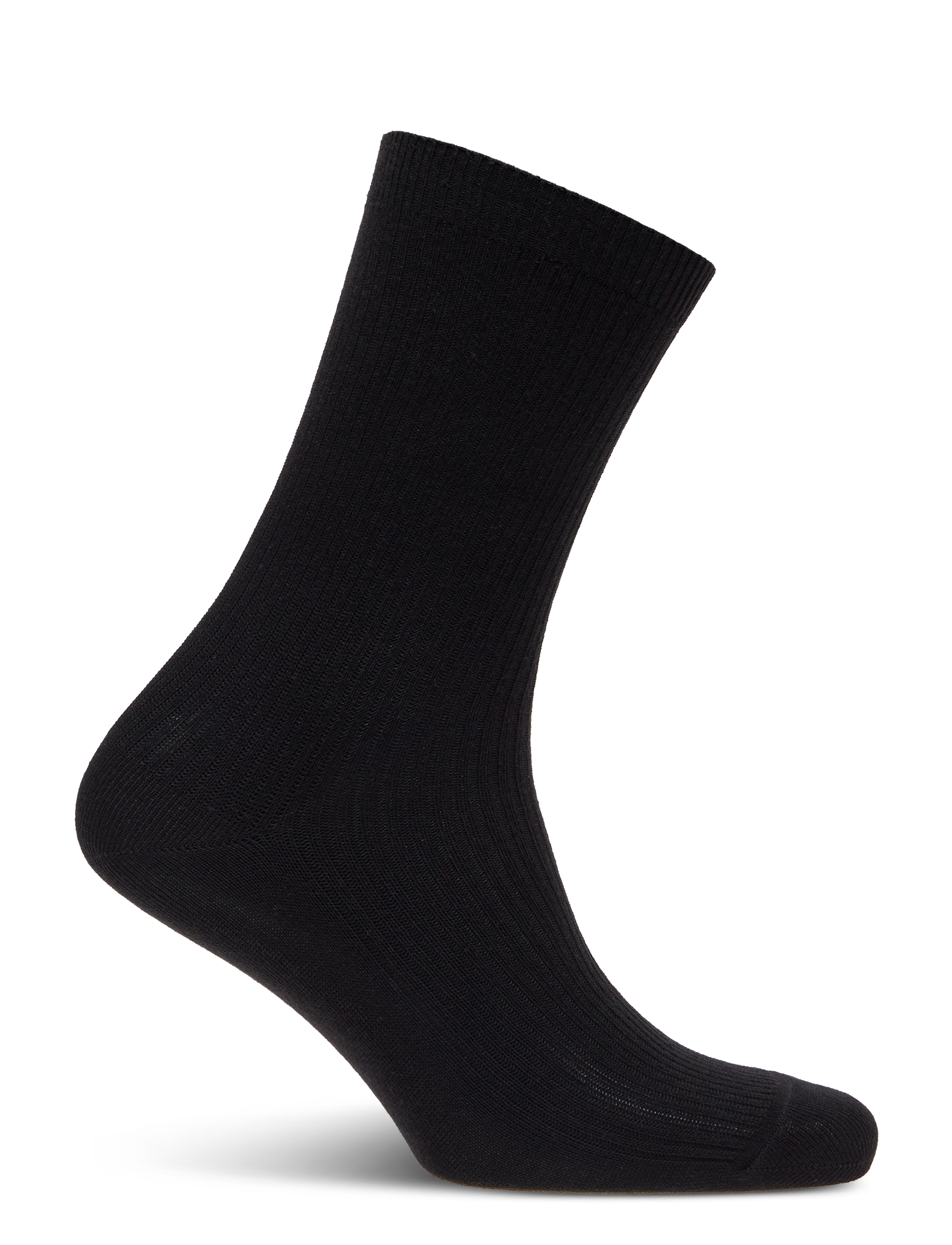 mp Denmark - Fine cotton rib socks - almindelige strømper - black - 1