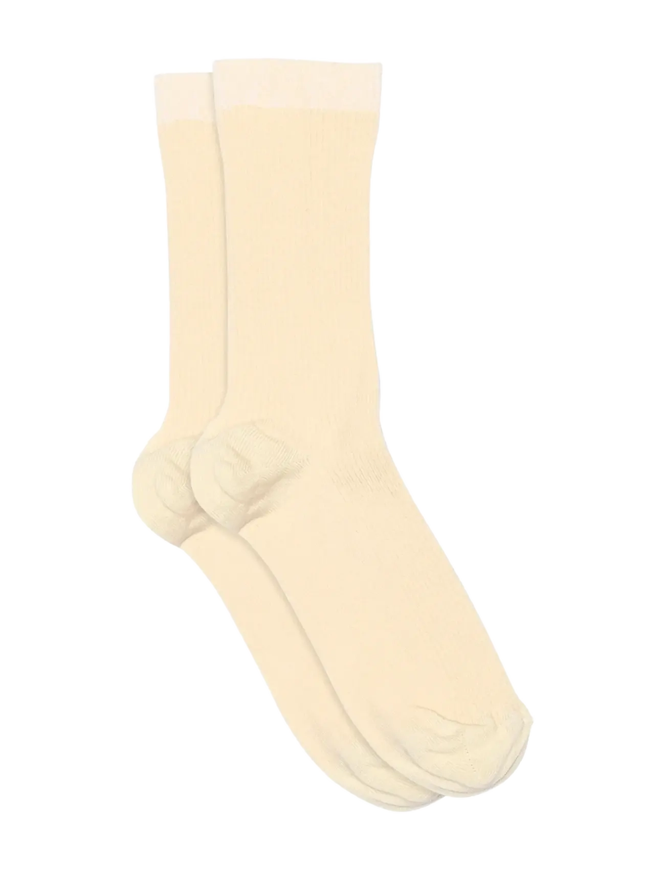 mp Denmark Fine Cotton Rib Socks, 37/39, Creme - Regular Frauen