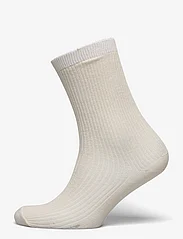 mp Denmark - Fine cotton rib socks - regular socks - ecru - 0