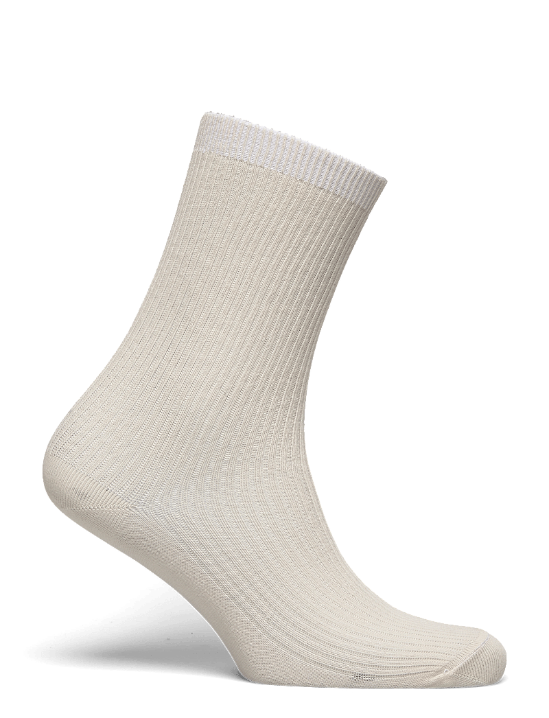 mp Denmark - Fine cotton rib socks - tavalliset sukat - ecru - 1
