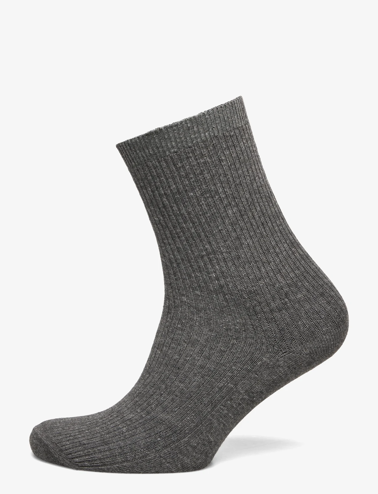 mp Denmark - Fine cotton rib socks - mažiausios kainos - medium grey melange - 0