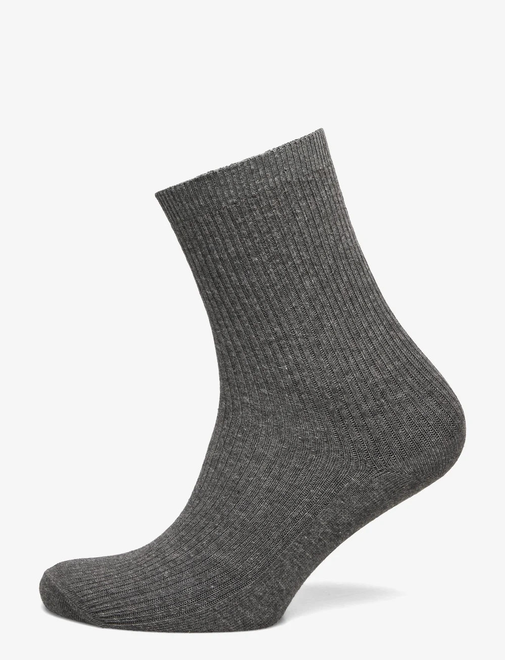 mp Denmark - Fine cotton rib socks - almindelige strømper - medium grey melange - 0