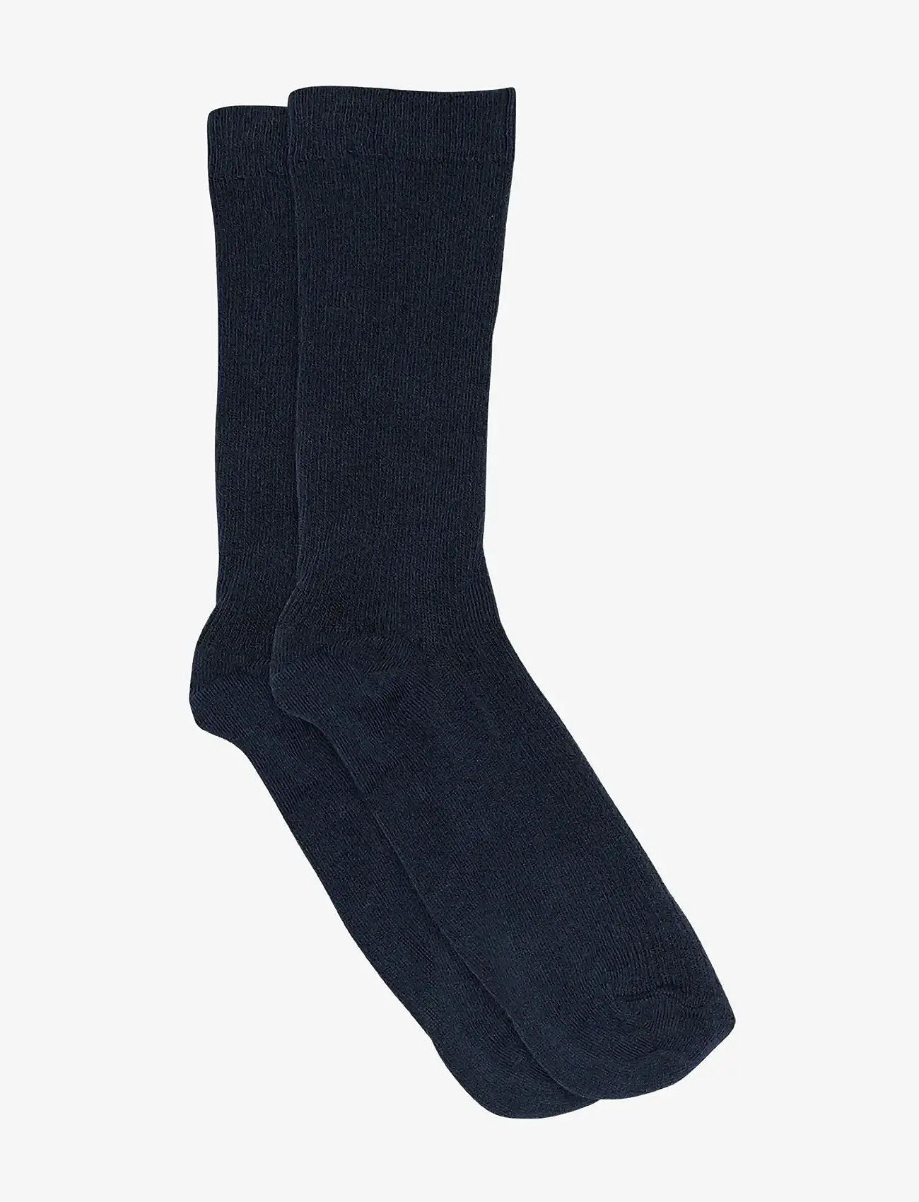 mp Denmark - Fine cotton rib socks - vanlige sokker - navy - 0