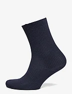 Fine cotton rib socks - NAVY