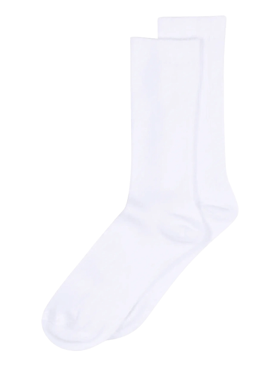 mp Denmark - Fine cotton rib socks - vanliga strumpor - white - 0