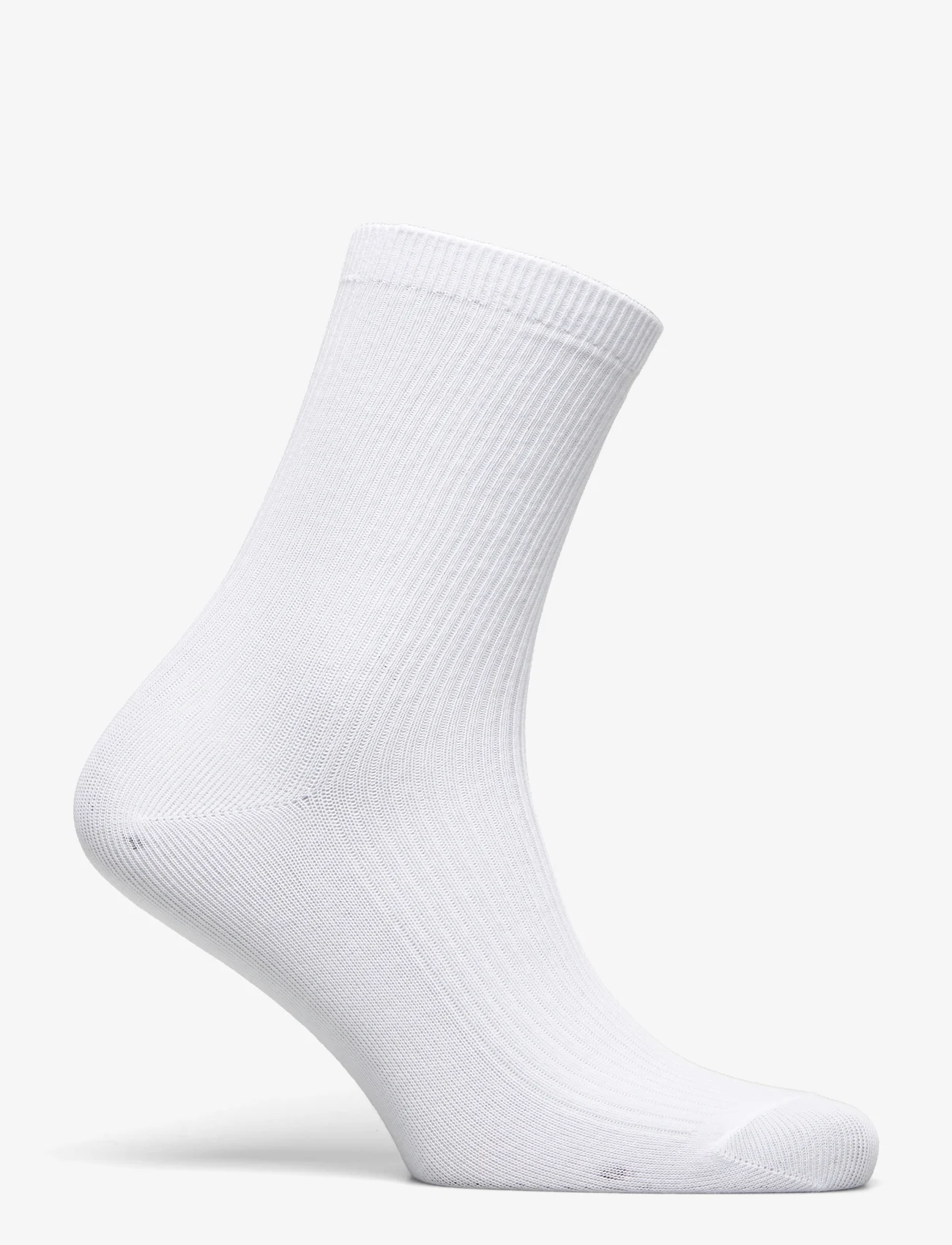 mp Denmark - Fine cotton rib socks - lägsta priserna - white - 1