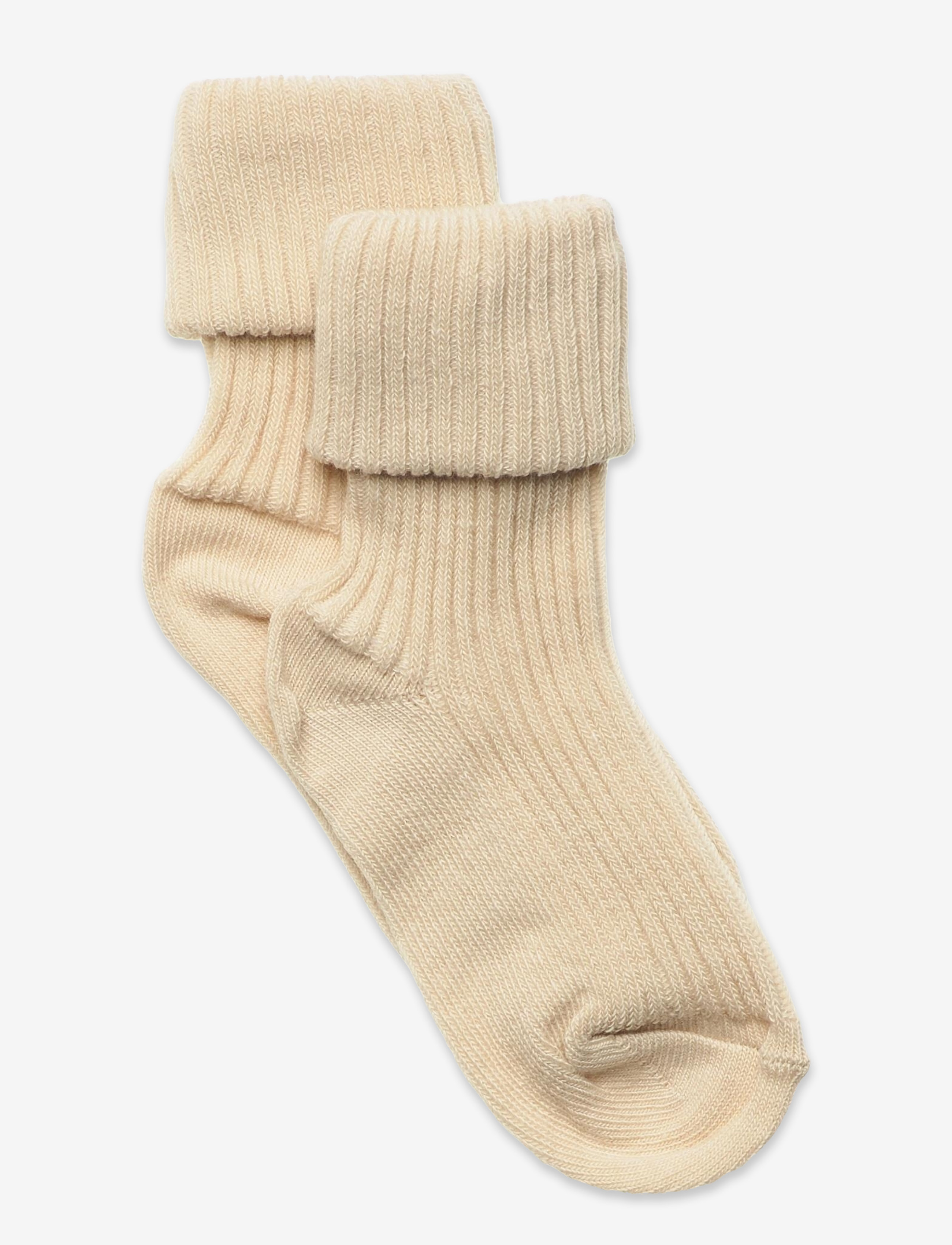 mp Denmark Cotton rib baby socks - Kleidung - ECRU / beige