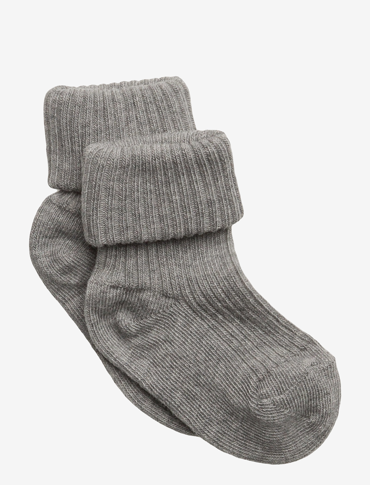 mp Denmark Cotton rib baby socks - Socks - GREY MELANGE / grey