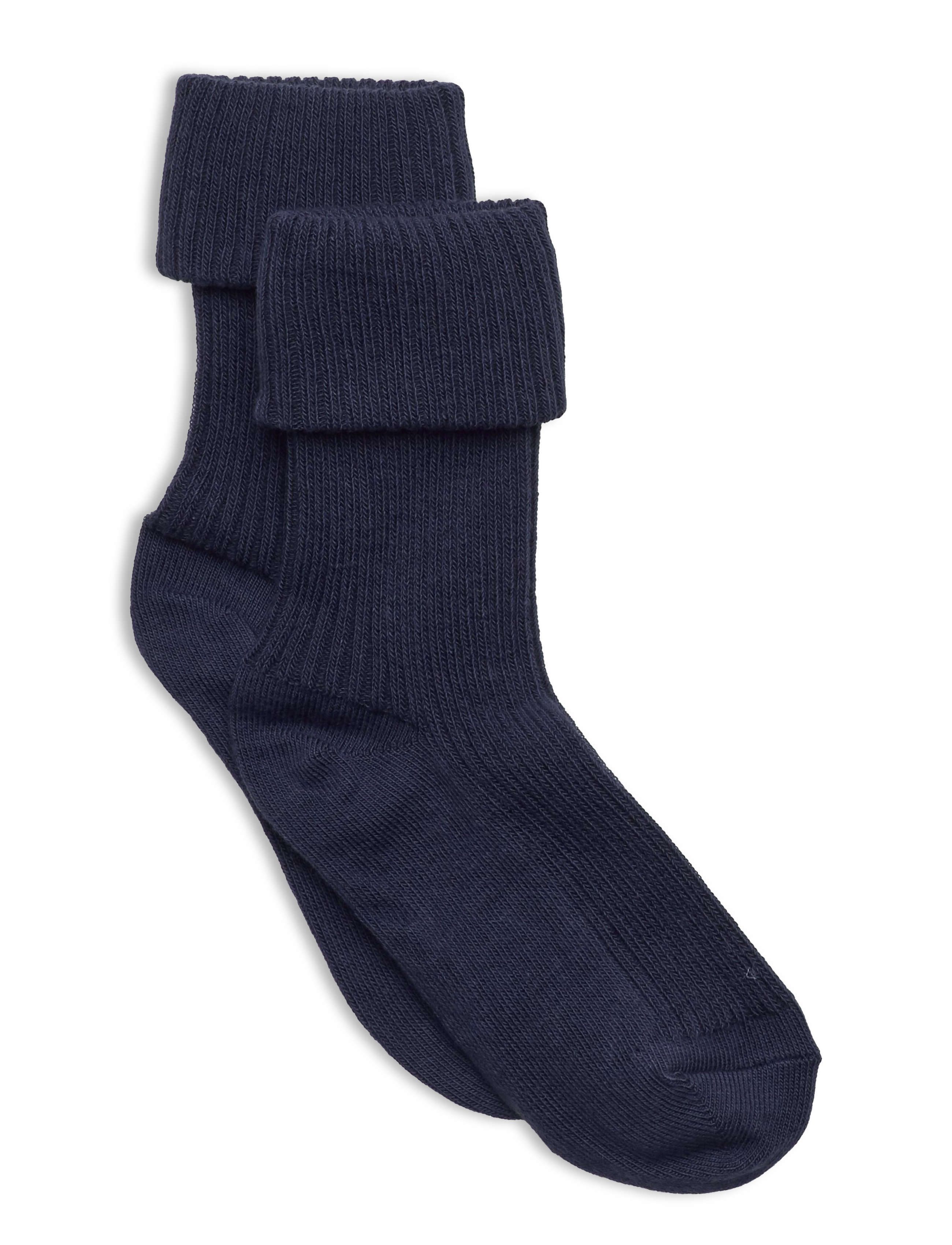Cotton rib baby socks - INDIGO BLUE