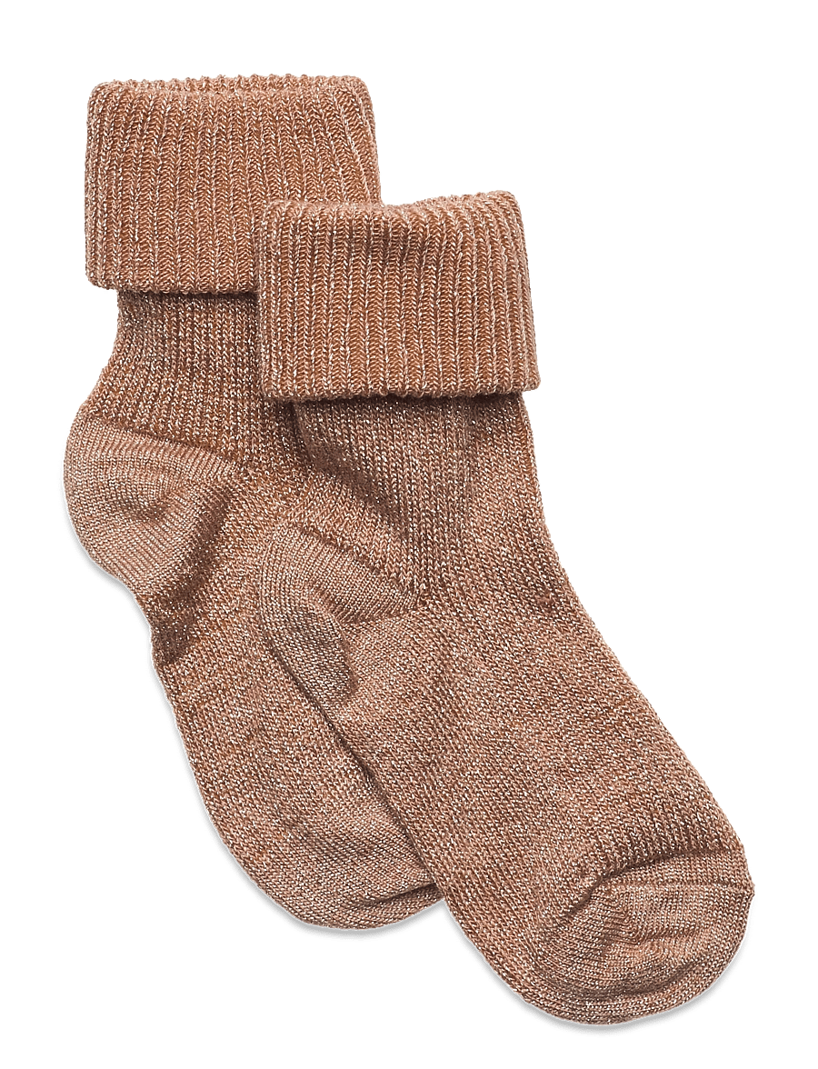 mp Denmark - Ida glitter socks - strümpfe - maple sugar - 0