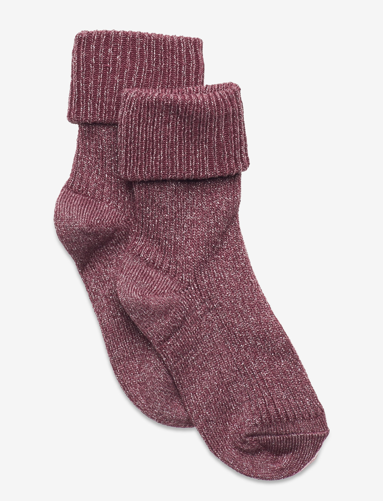 mp Denmark - Ida glitter socks - efterårstøj - maroon - 0
