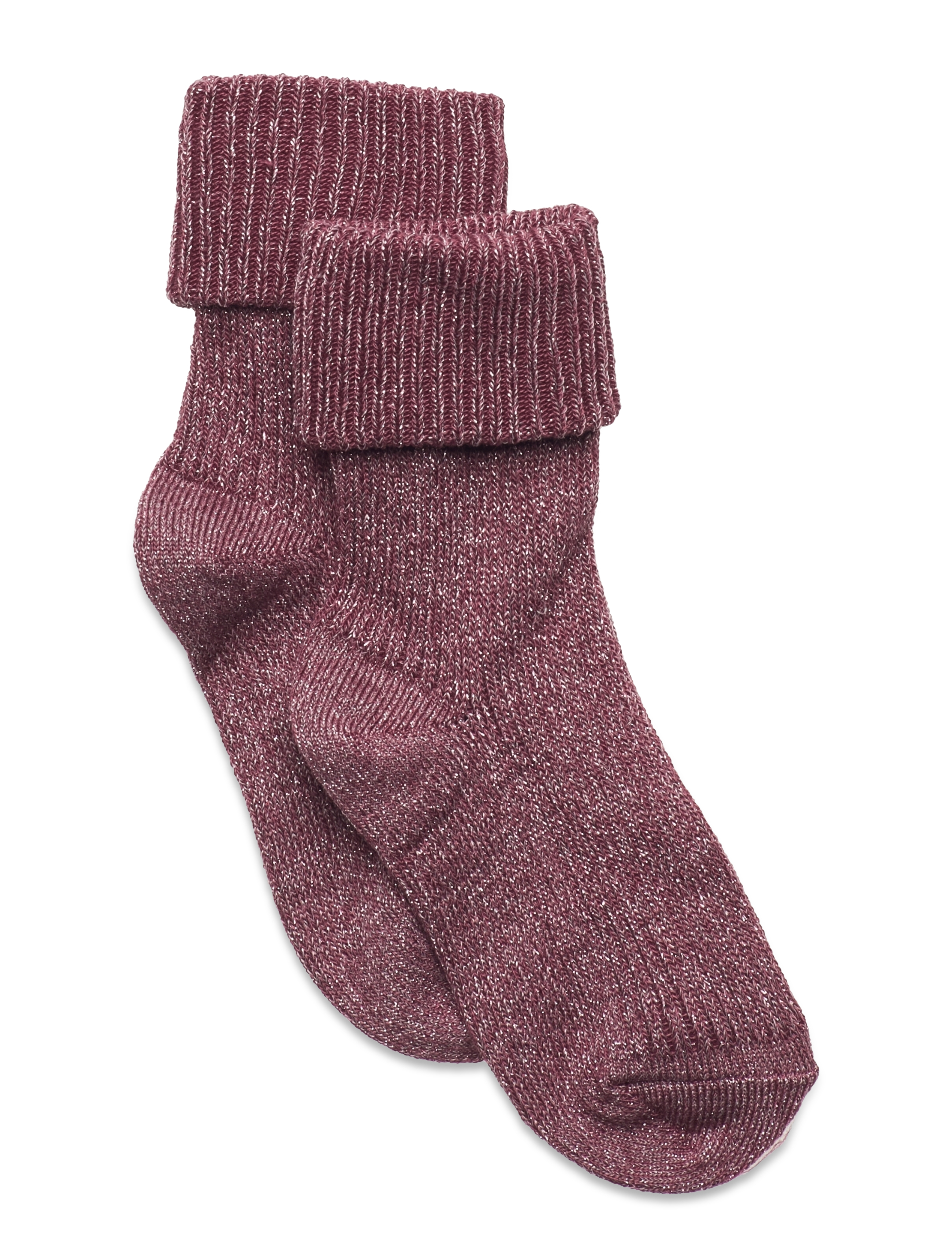 mp Denmark Ida glitter socks - Strømper & Strømpebukser - MAROON / pink/rose