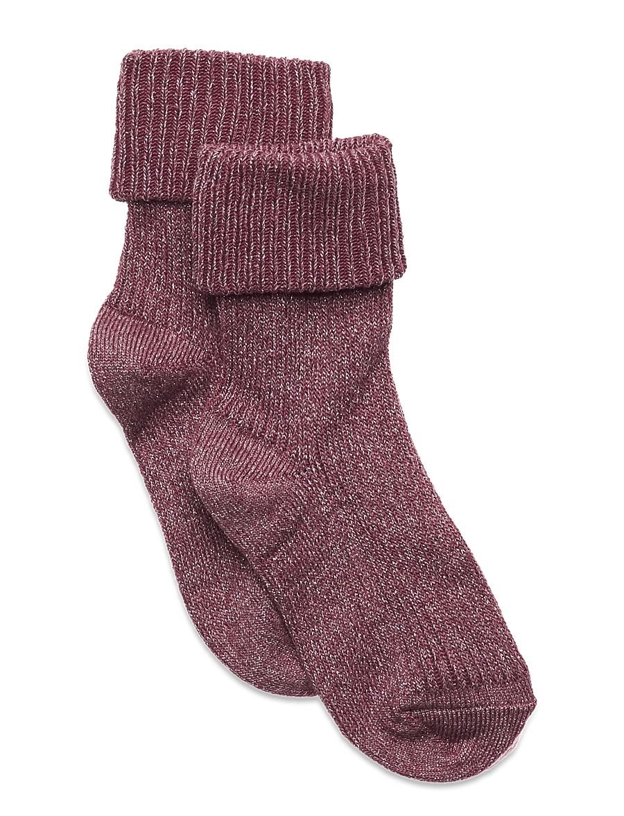mp Denmark - Ida glitter socks - zeķes - maroon - 0