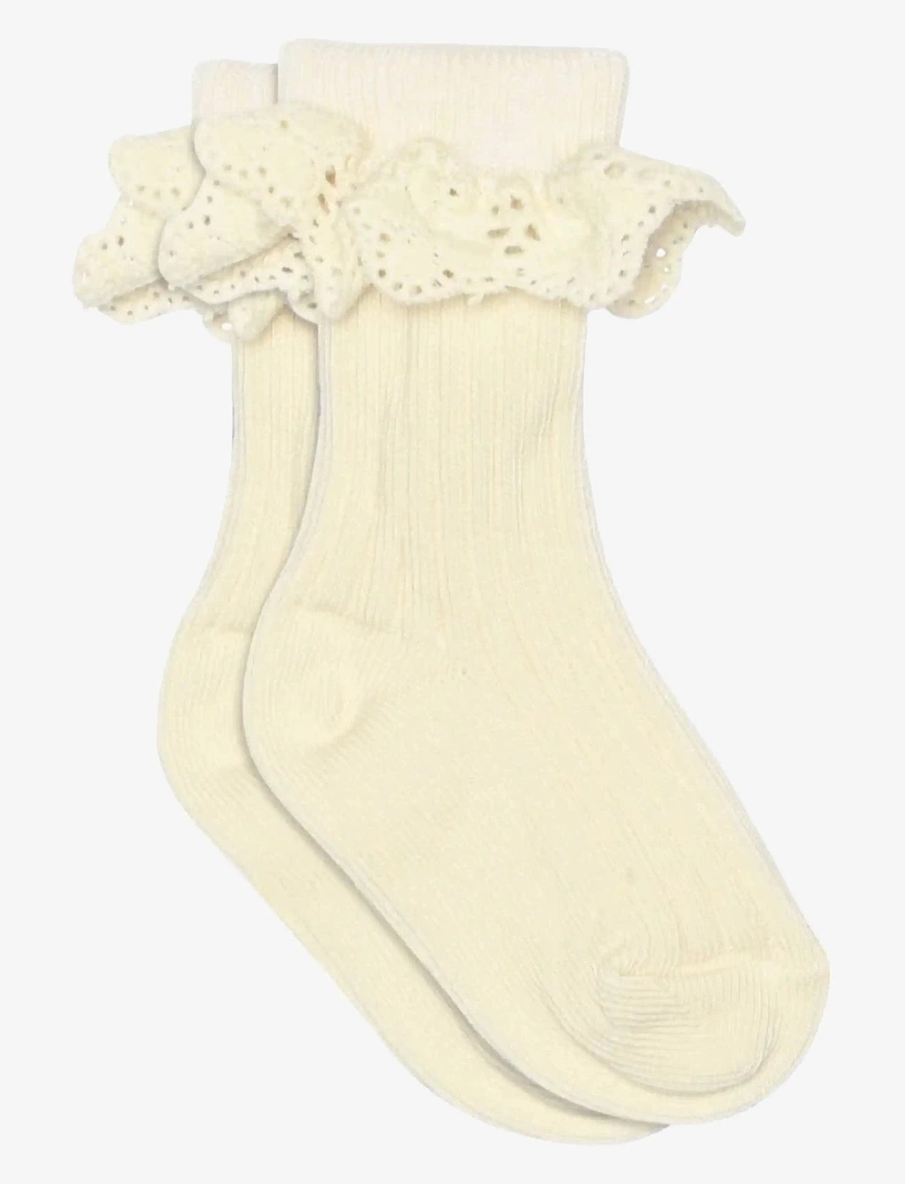 mp Denmark - Lisa socks - lace - sokker - cream - 0