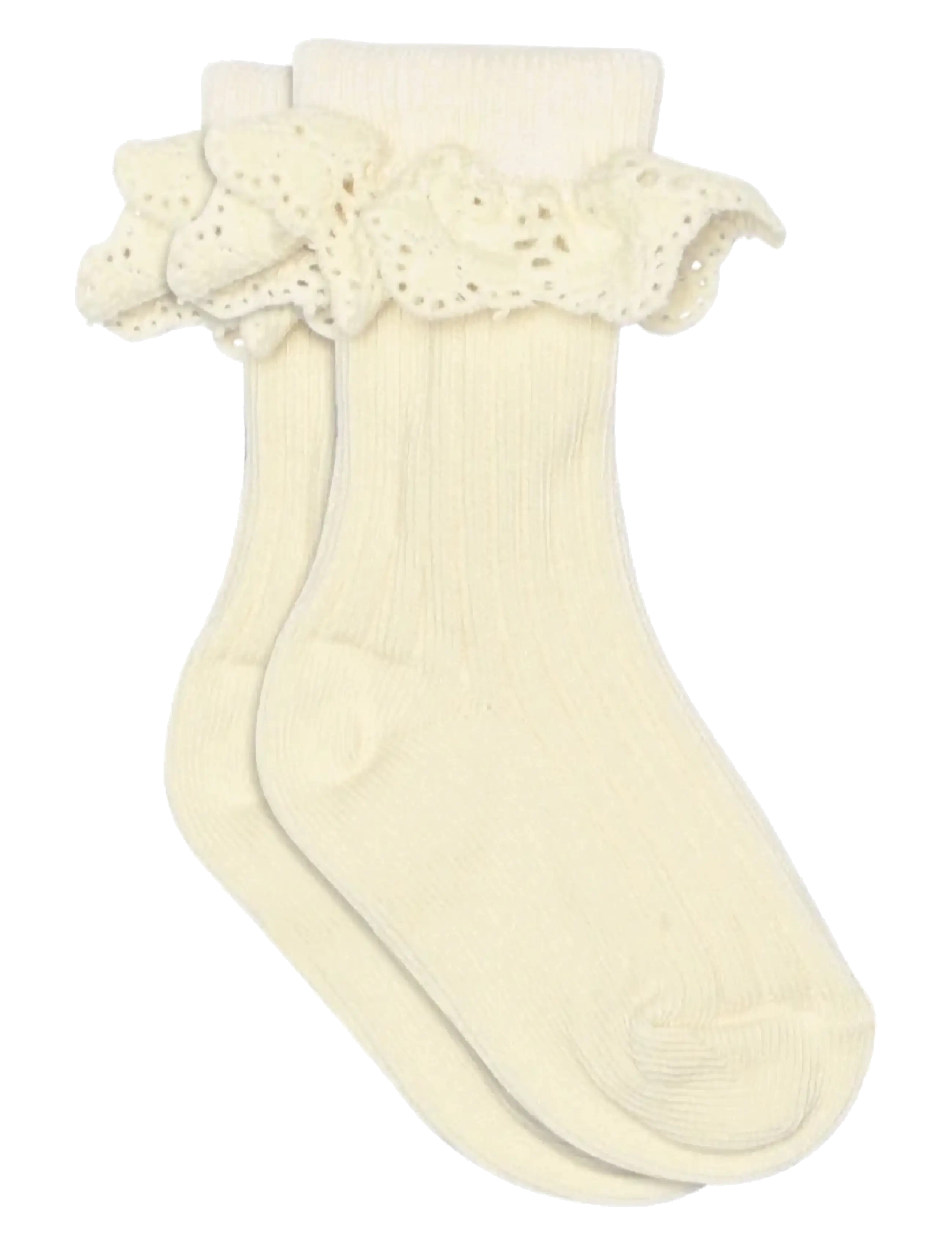 mp Denmark Lisa socks - lace - Strømper & Strømpebukser - CREAM / pink/rose