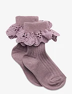 Lisa socks - lace - LILAC SHADOW
