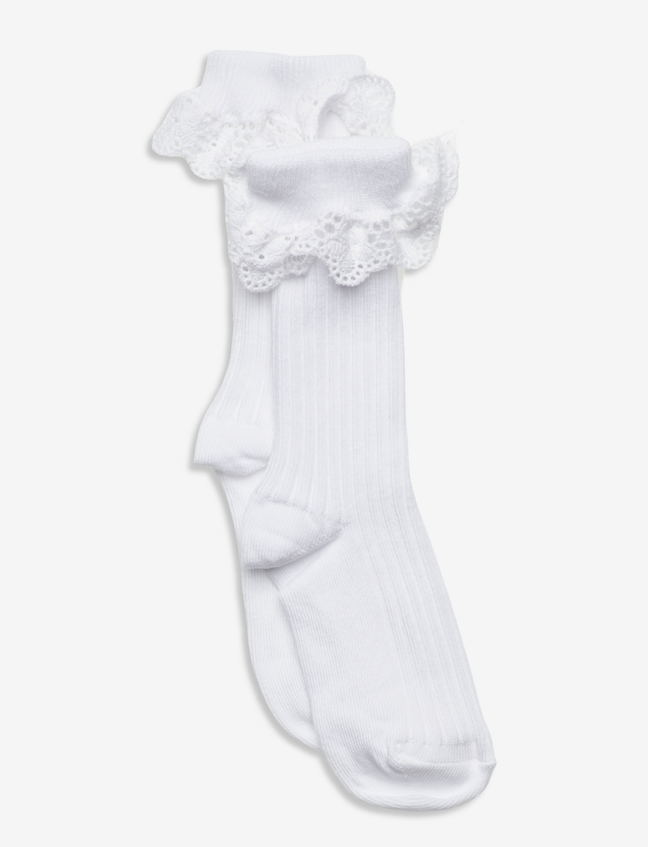 mp Denmark - Lisa socks - lace - efterårstøj - white - 0