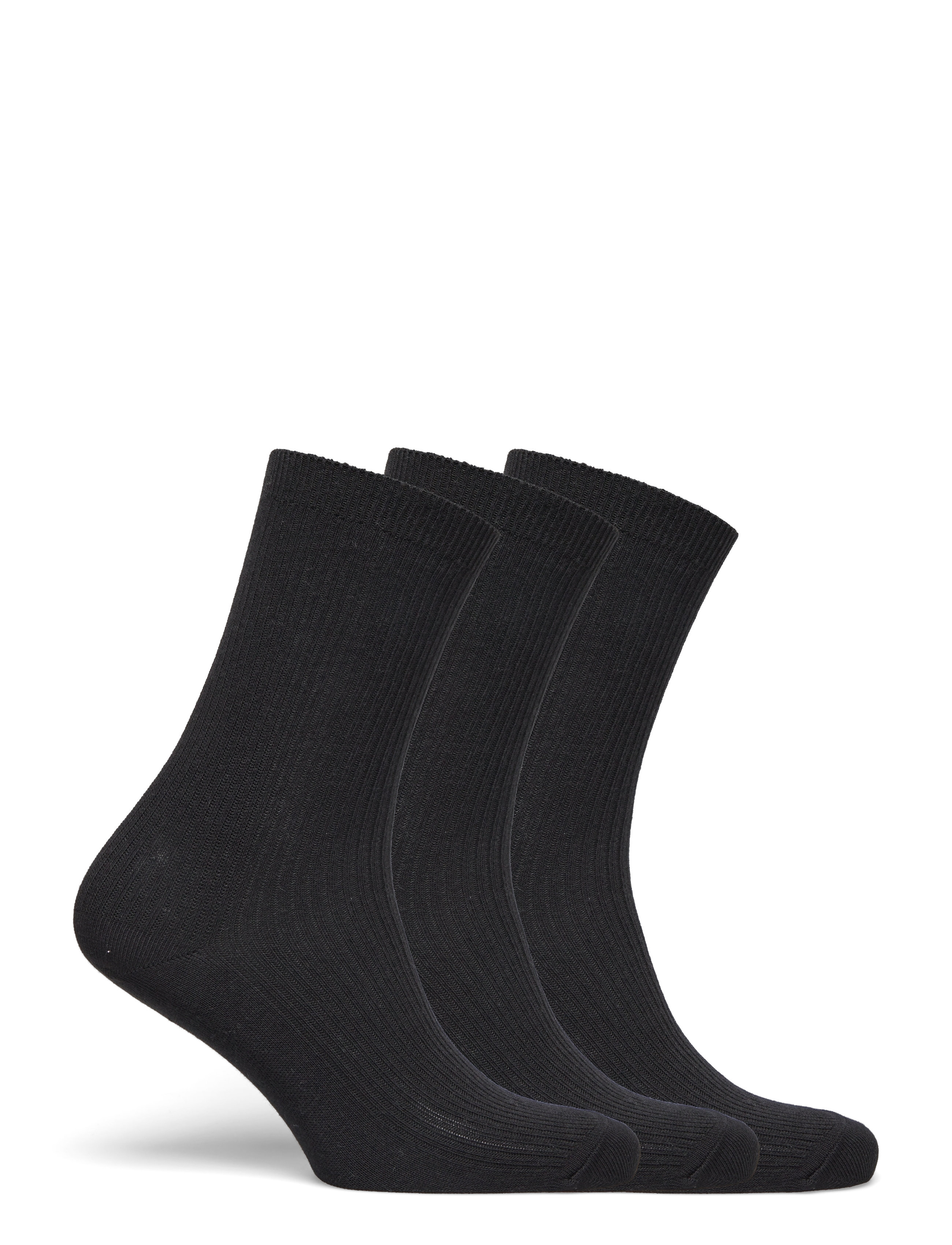 mp Denmark - Fine cotton rib socks 3-pack - black - 1