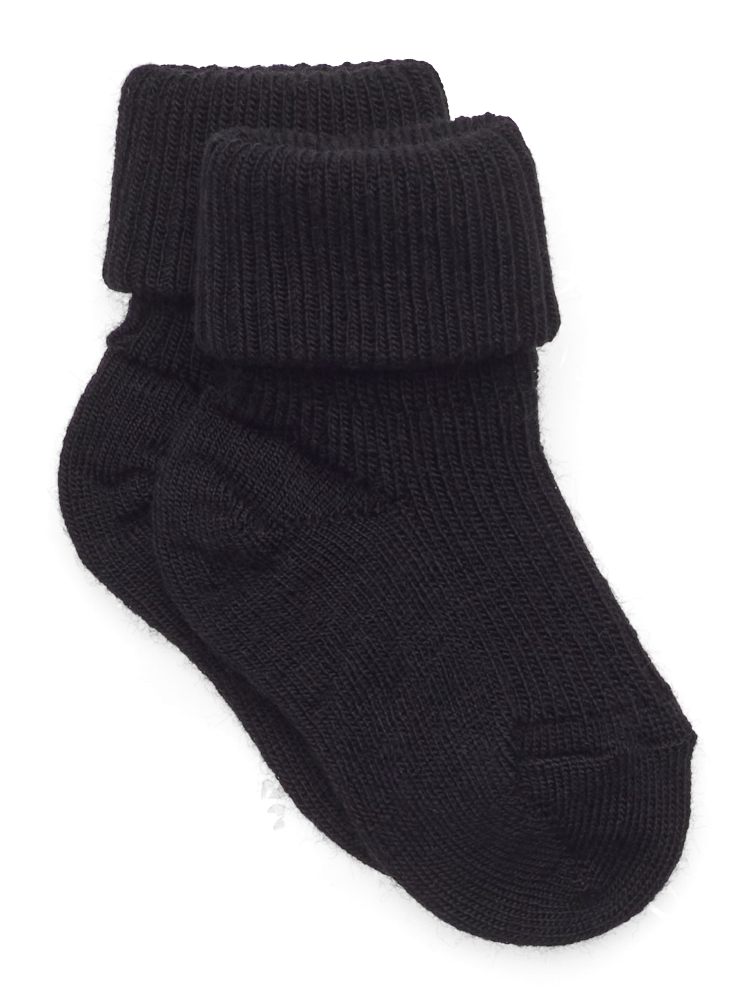 mp Denmark Wool Rib Baby Socks, 15/16, Socken & Strumpfhosen, Schwarz - Kinder