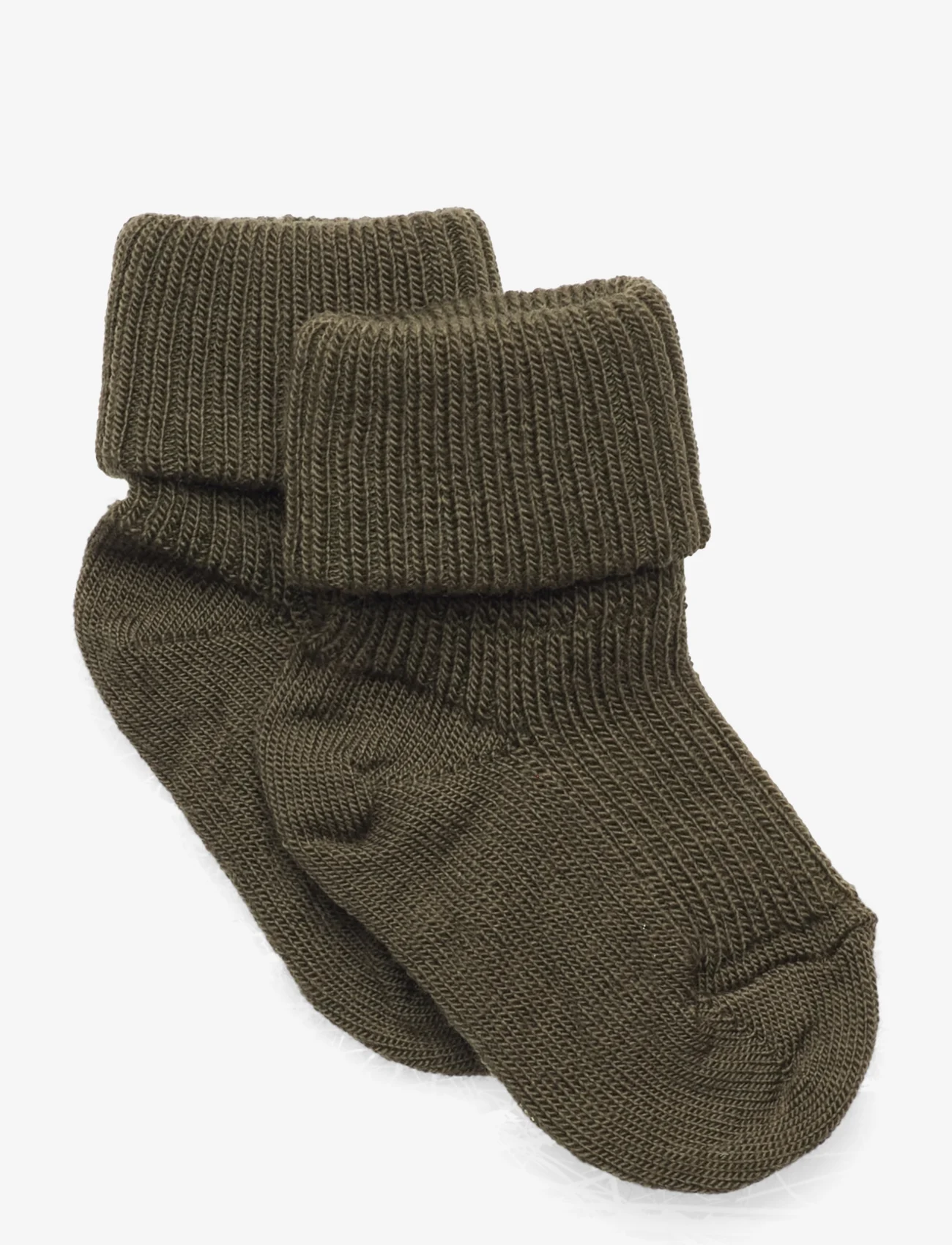 mp Denmark - Wool rib baby socks - sokid - ivy green - 0
