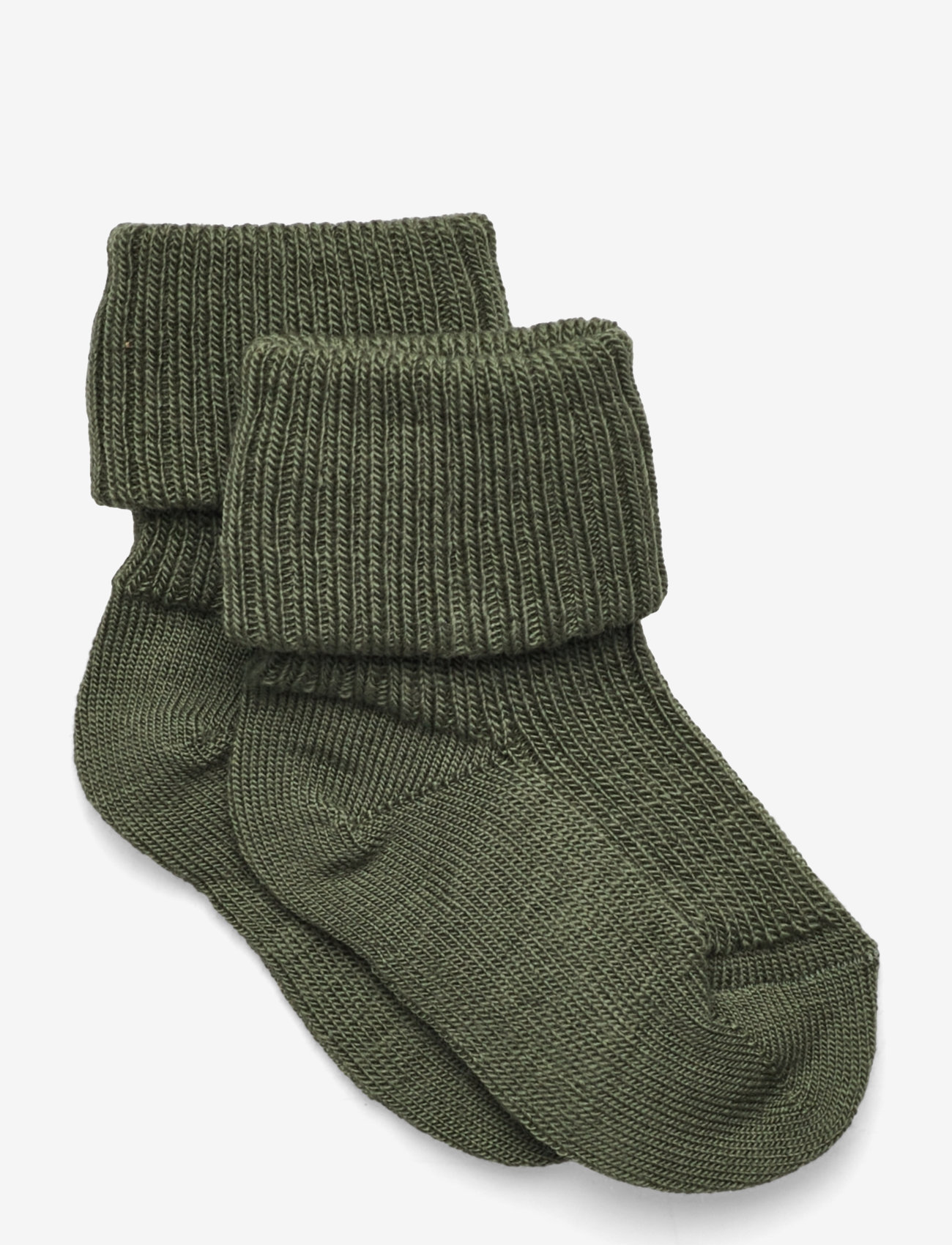 mp Denmark - Wool rib baby socks - herbstliche kleidung - olivine - 0