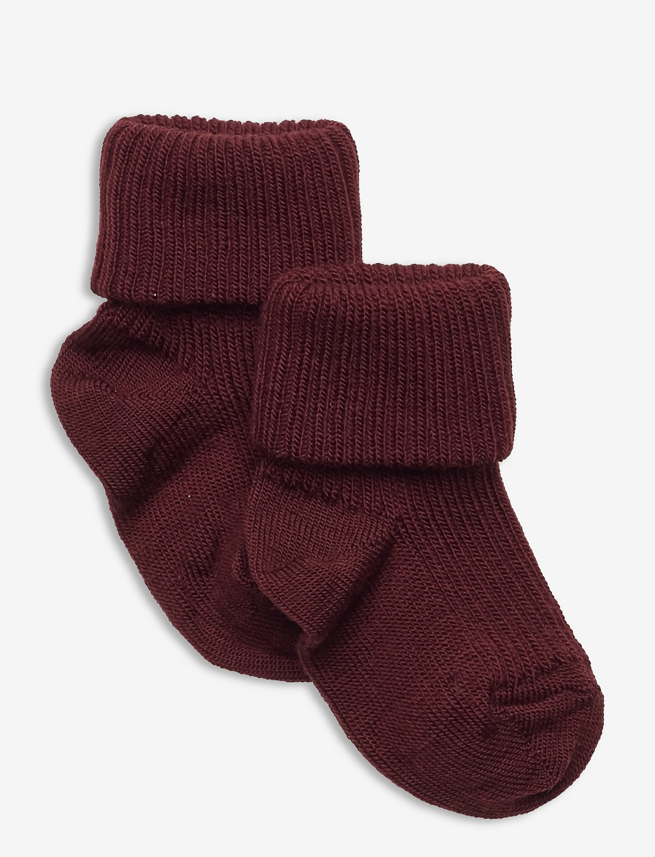 mp Denmark - Wool rib baby socks - baby socks - red - 0
