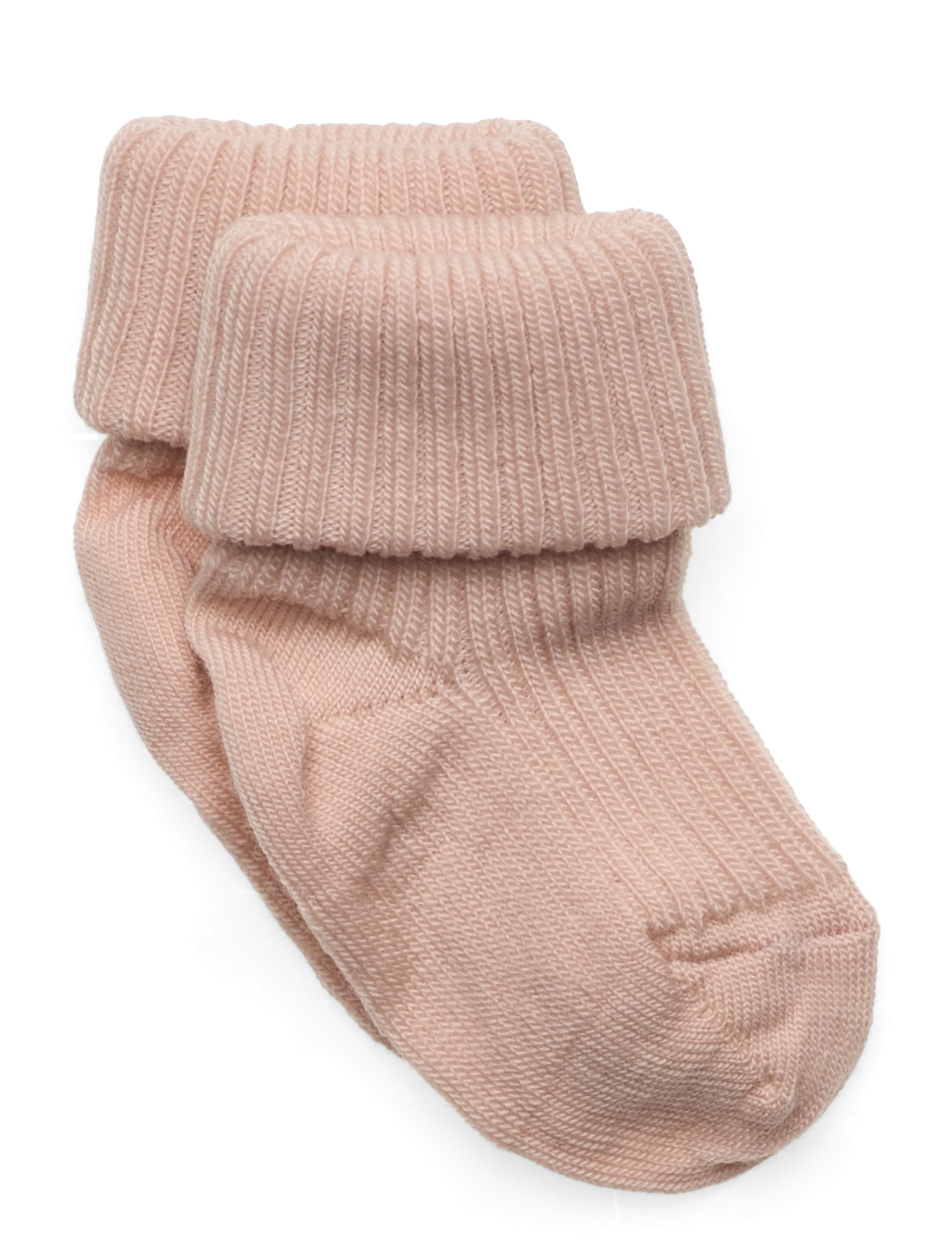 mp Denmark Wool Rib Baby Socks, Børn, Ribbede Babysokker, Pink, Str: 19/21