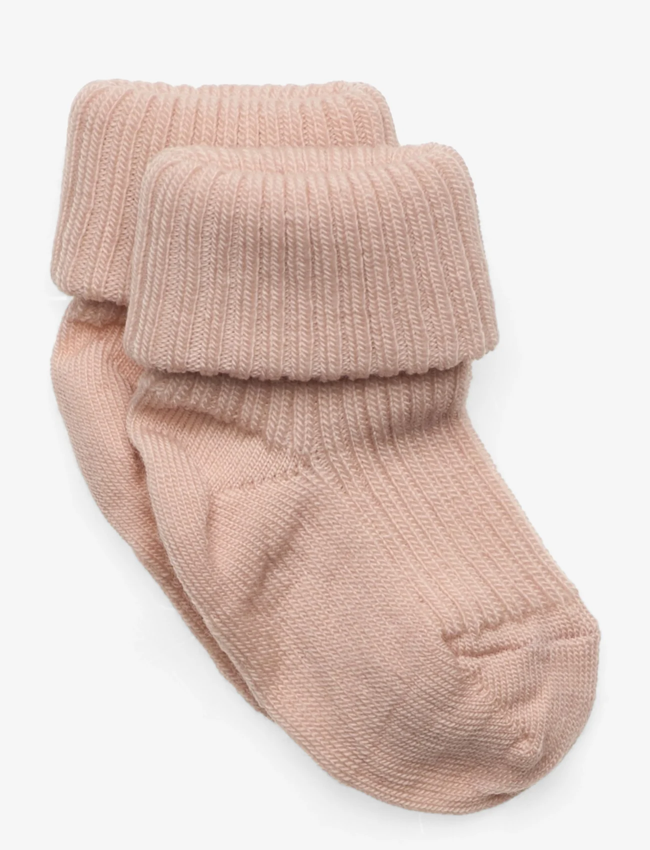 mp Denmark - Wool rib baby socks - baby socks - rose dust - 0
