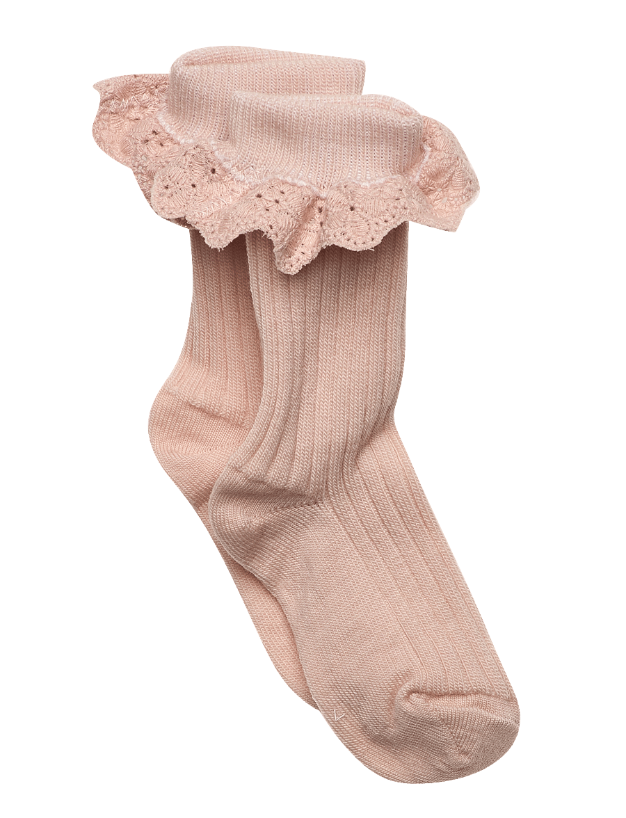 mp Denmark - Lea socks - lace - sokid - rose dust - 0