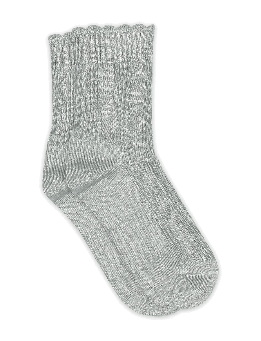 mp Denmark - Celosia glitter socks - sokken - gray mist - 0