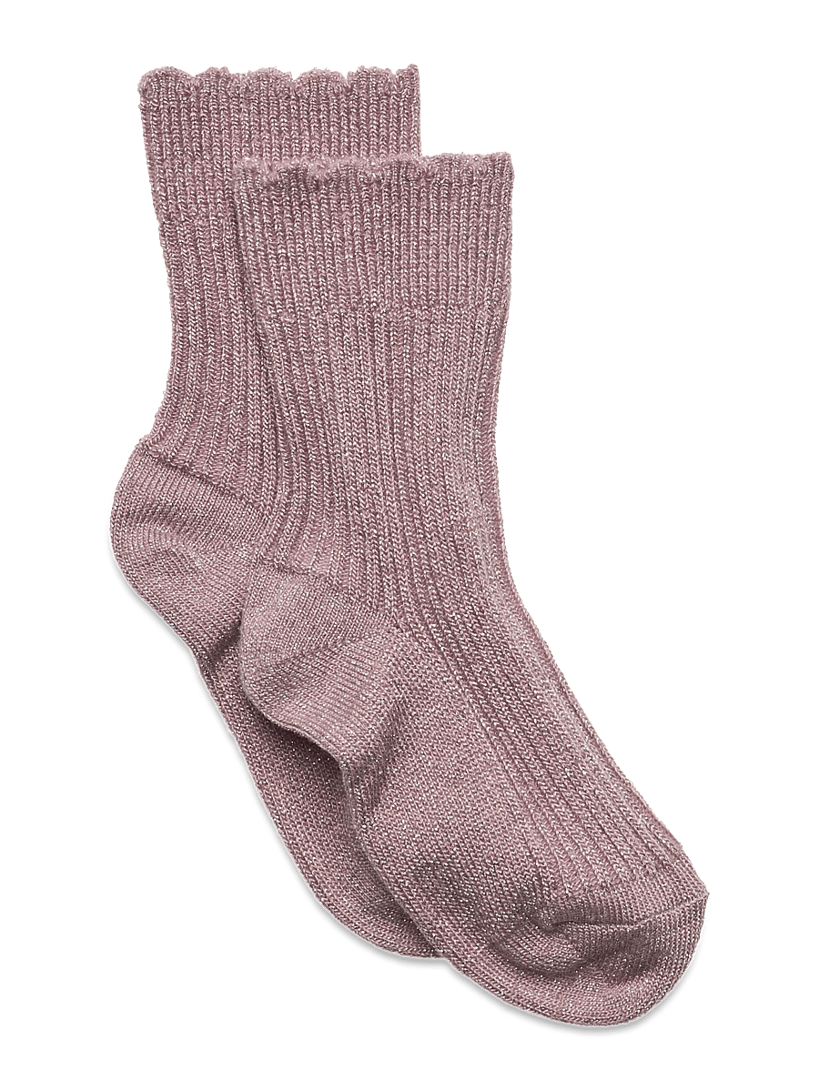 mp Denmark - Celosia glitter socks - strumpor - mauve shadows - 0