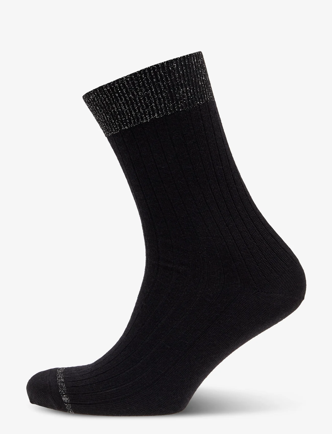 mp Denmark - Erin wool rib socks - mažiausios kainos - black - 0