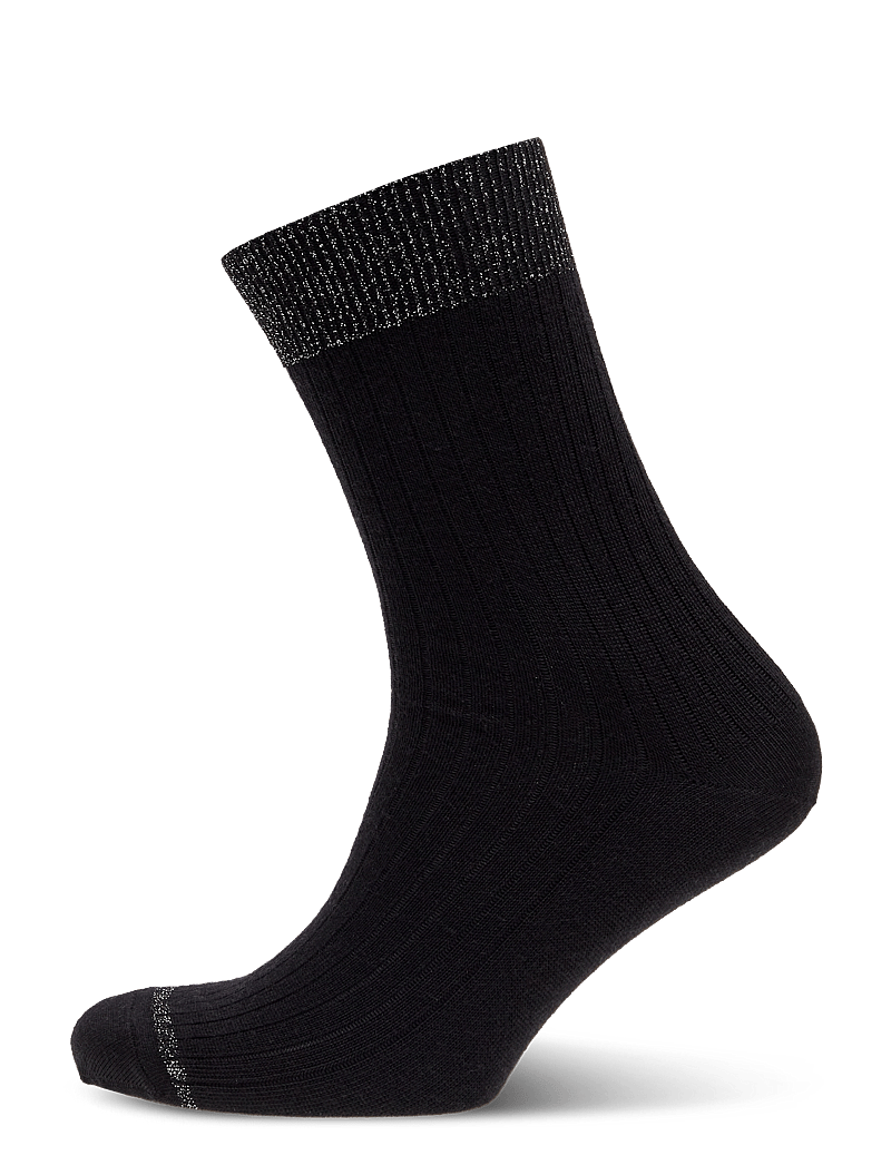 mp Denmark - Erina wool rib socks - almindelige strømper - black - 0