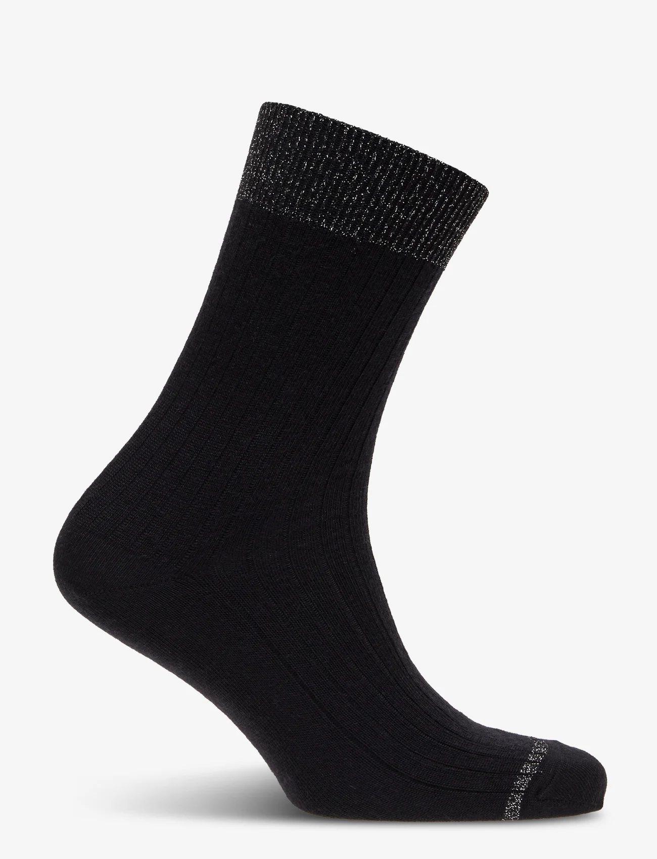 mp Denmark - Erin wool rib socks - lägsta priserna - black - 1