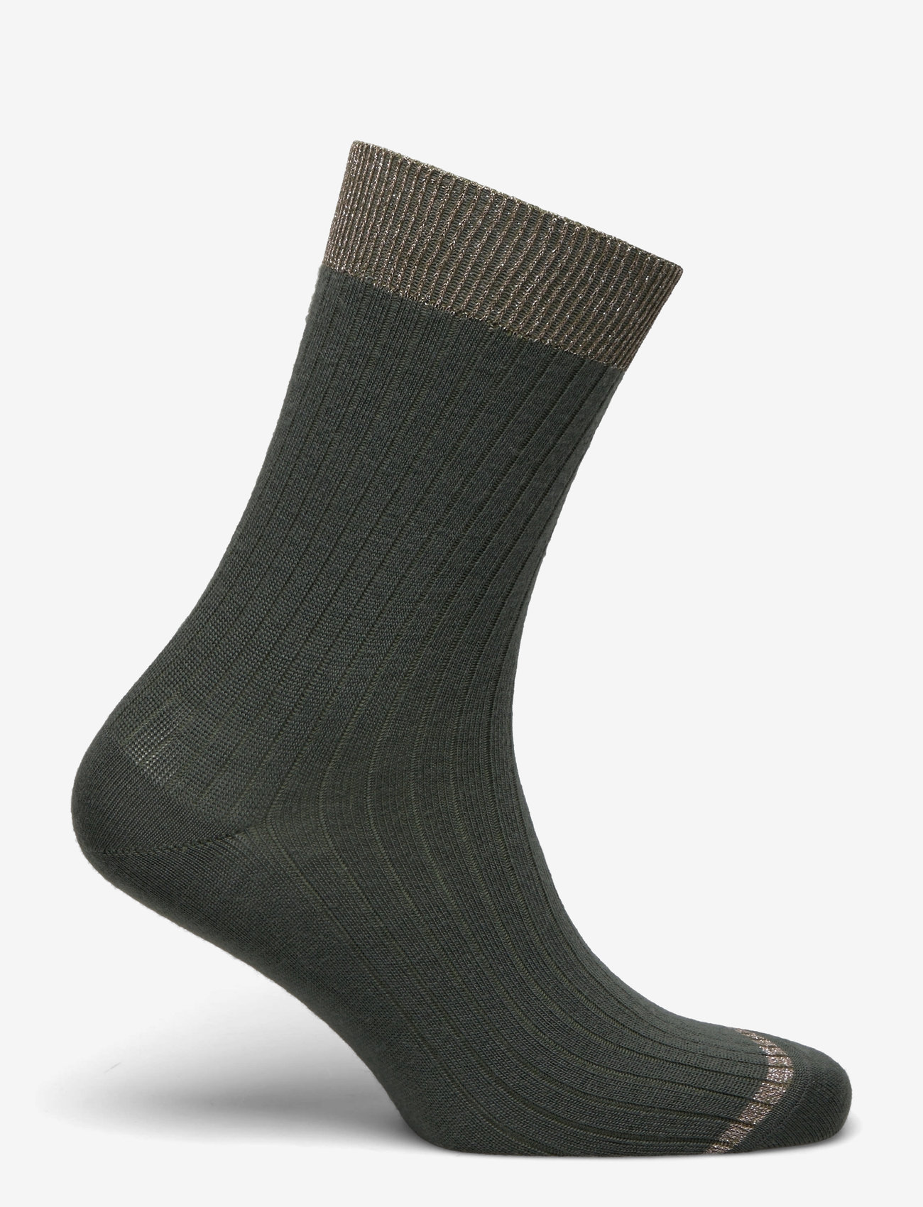 mp Denmark - Erina wool rib socks - dusty ivy - 1