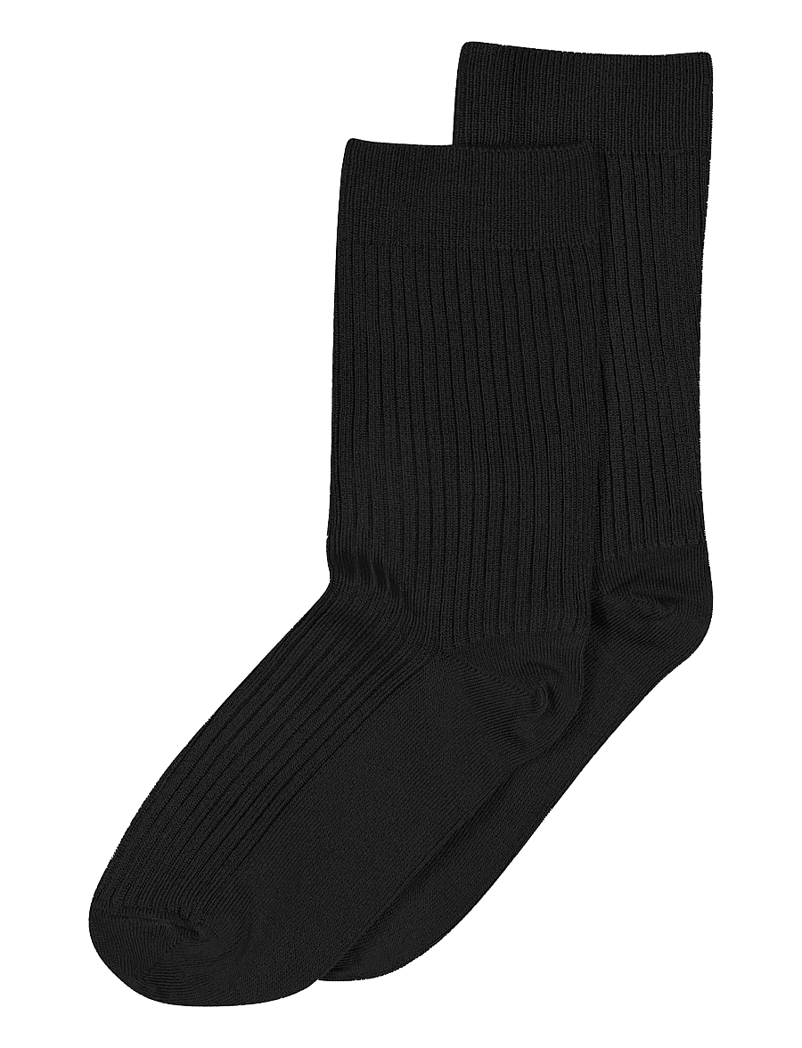 mp Denmark - Vicky viscose rib socks - klassikalised sokid - black - 0