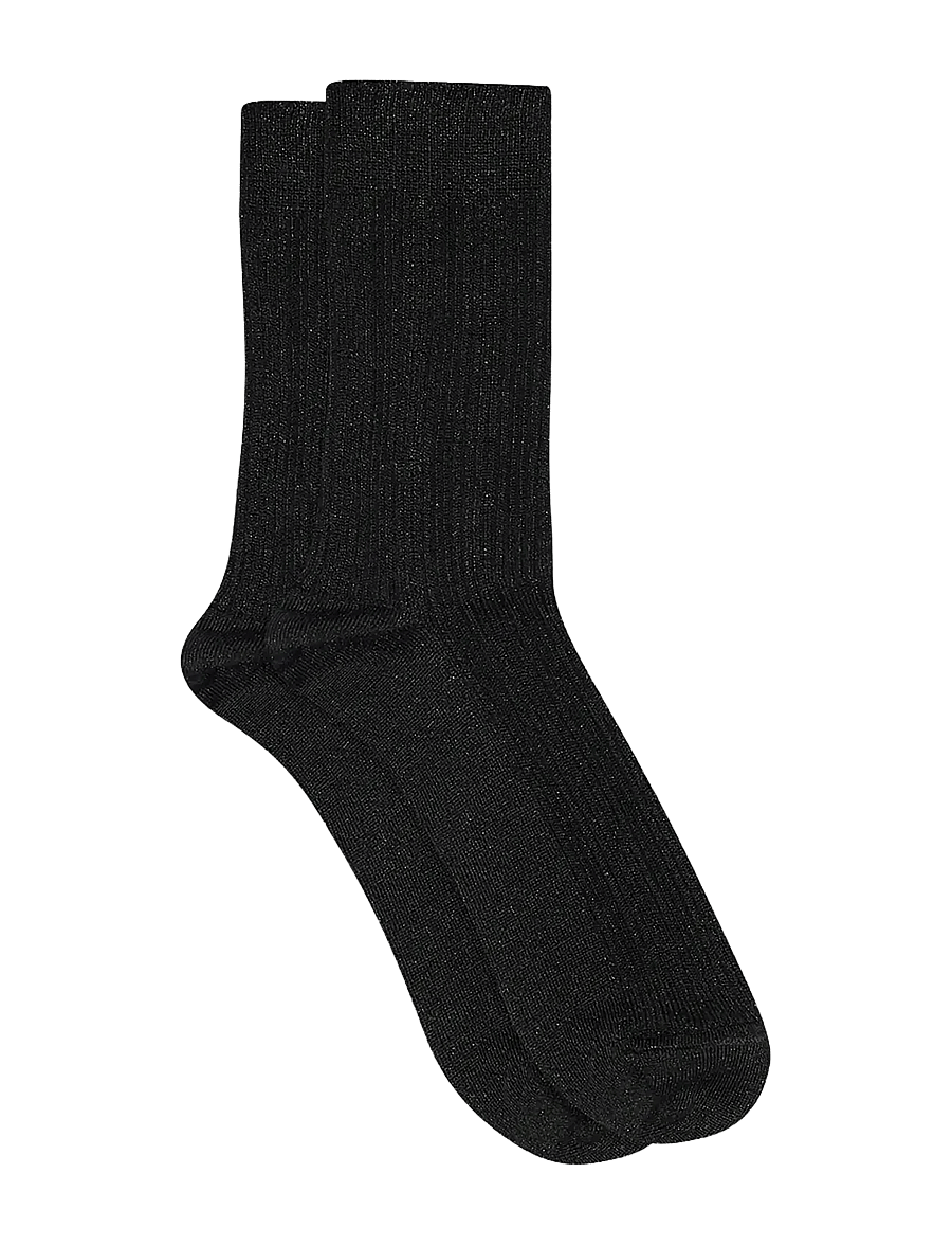 mp Denmark - Julia glitter socks - normale socken - black - 0