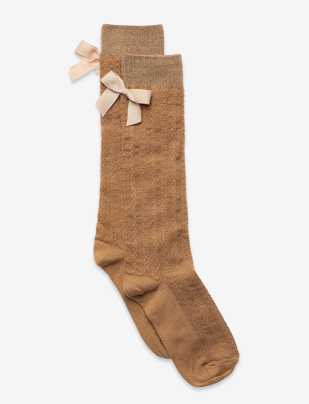 Sofia knee socks with bow - BROWN