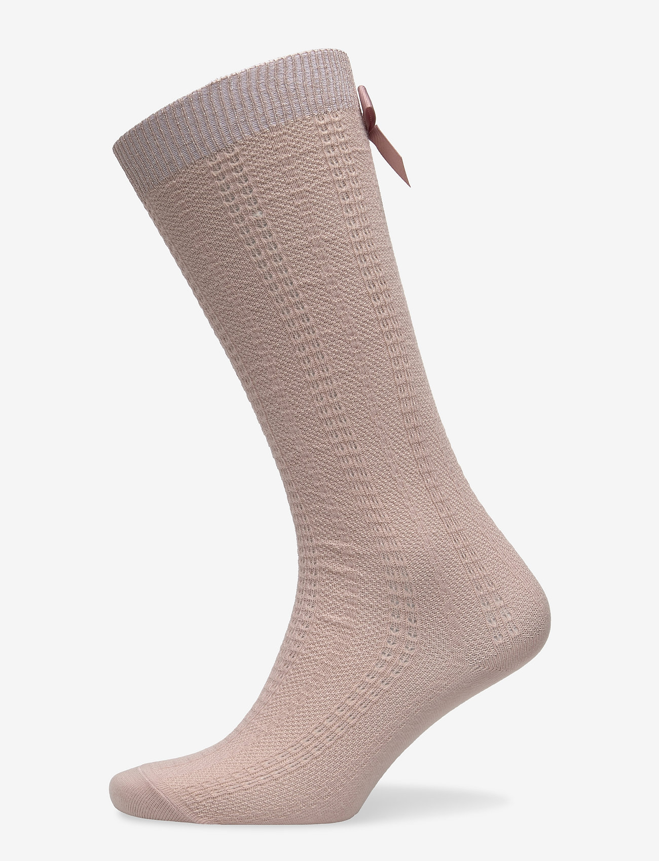 Sofia knee socks with bow - ROSE DUST