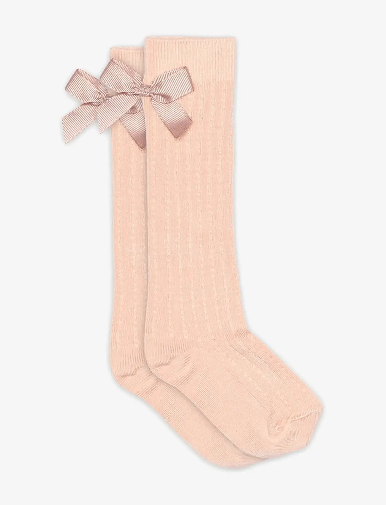 mp Denmark - Liva knee socks - bow - beebisokid - rose dust - 0