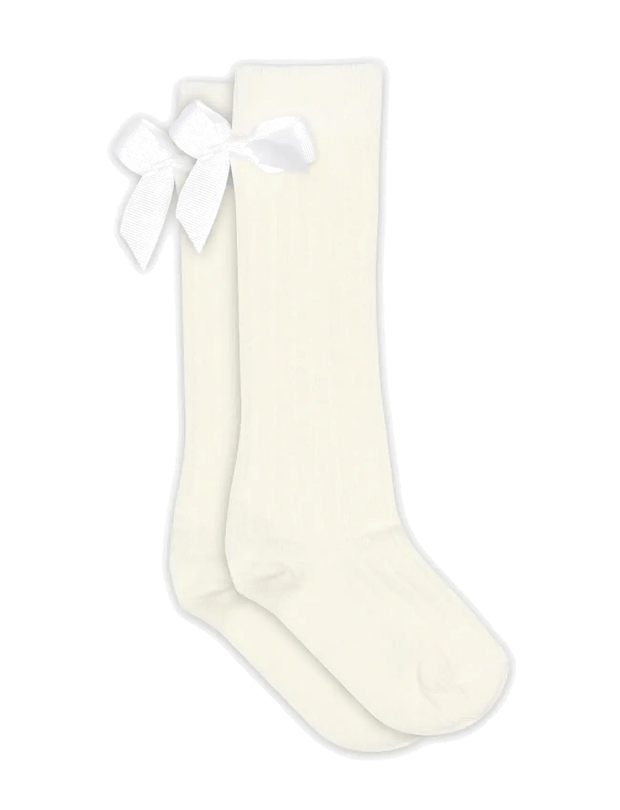 mp Denmark - Liva knee socks - bow - baby-socken - snow white - 0