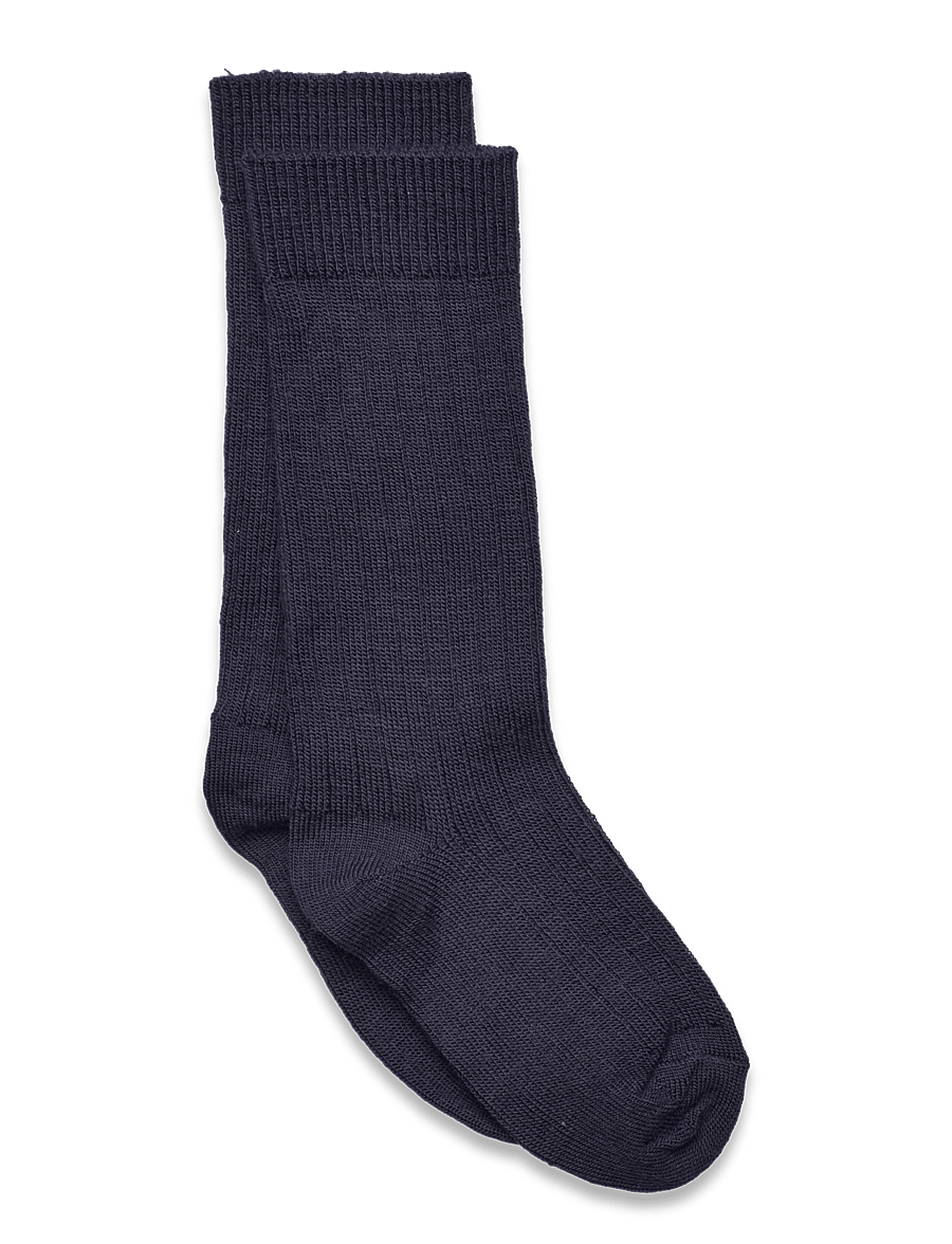 mp Denmark - Wool rib knee socks - strümpfe - navy - 0