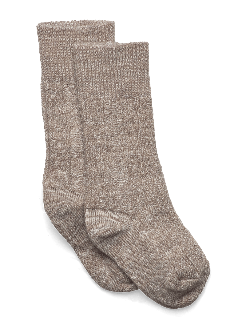 mp Denmark - Wally knee socks - socks - light brown melange - 0