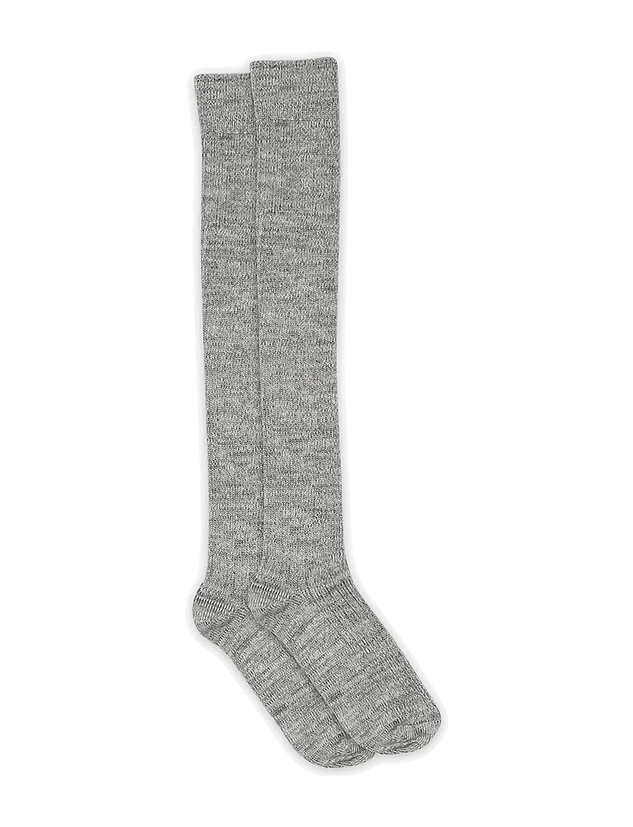 mp Denmark - Megan knee socks - strümpfe - grey melange - 0