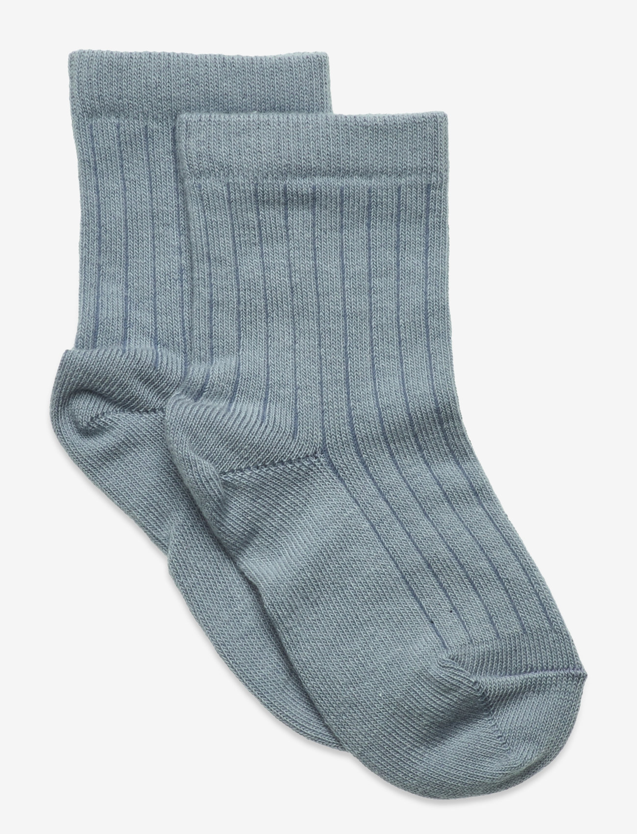 mp Denmark - Cotton rib socks - strumpor - dusty blue - 0